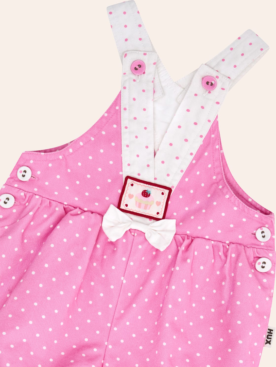 Icing-On-The-Cupcake Polka Dot Romper ONESIE Huxbaby Shopify
