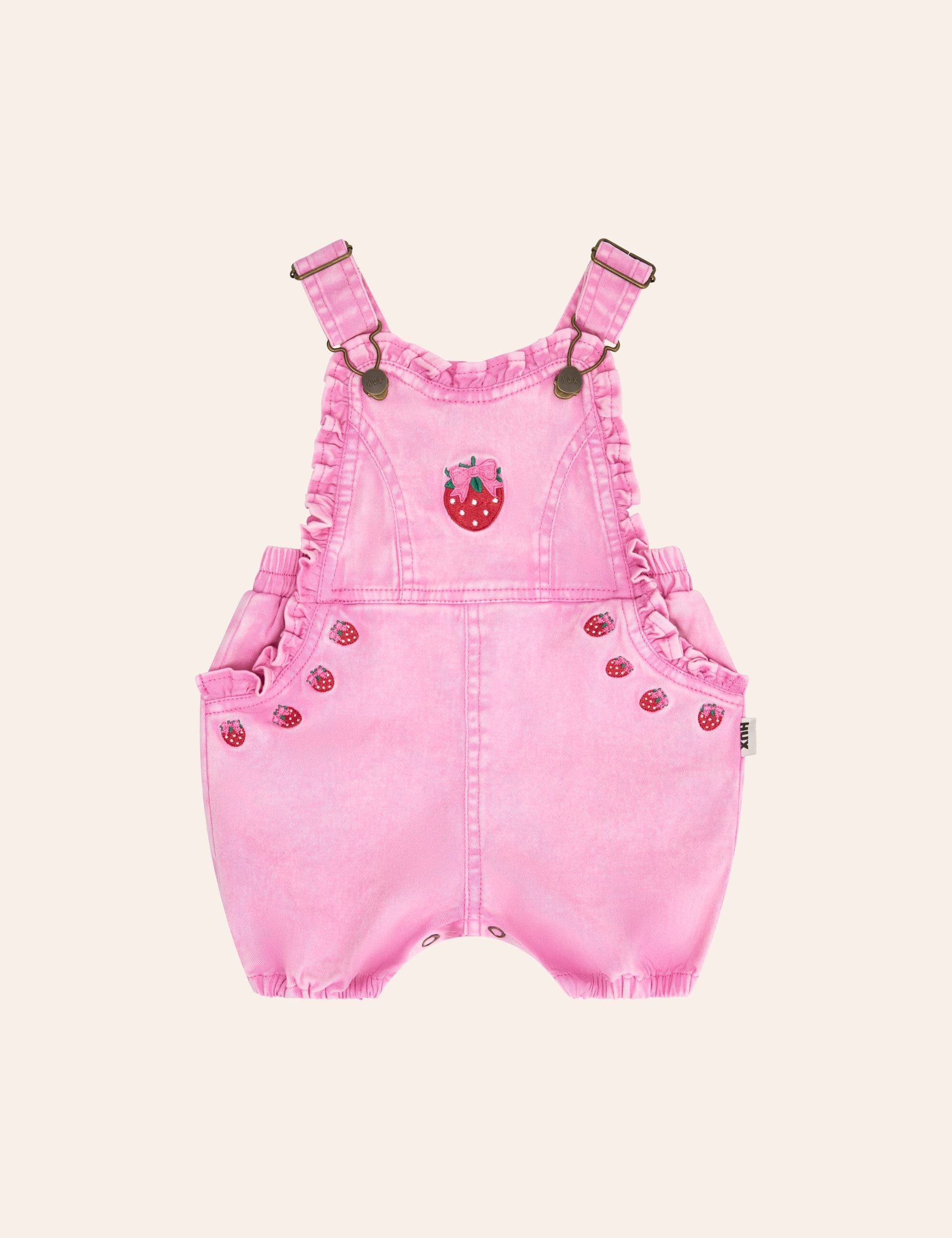 Berry Sweet Garment Dye Shortall OVERALL Huxbaby Shopify