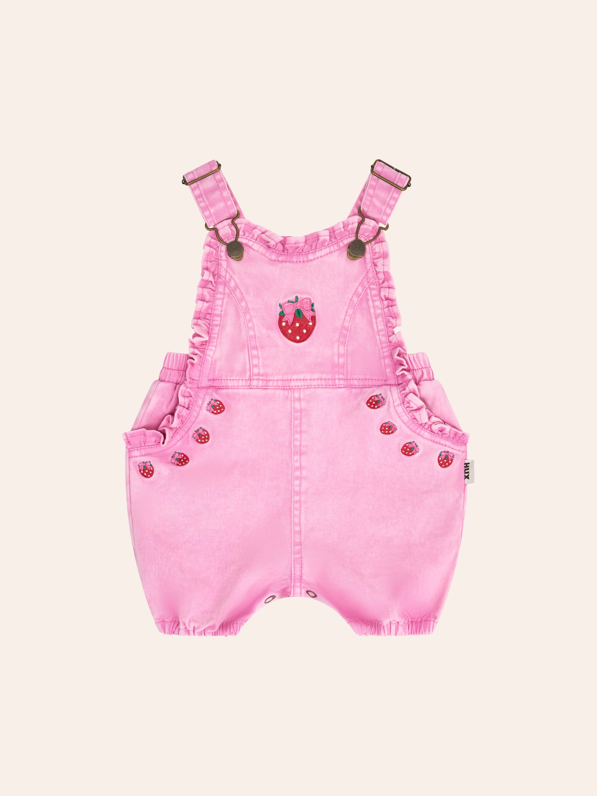 Berry Sweet Garment Dye Shortall OVERALL Huxbaby Shopify