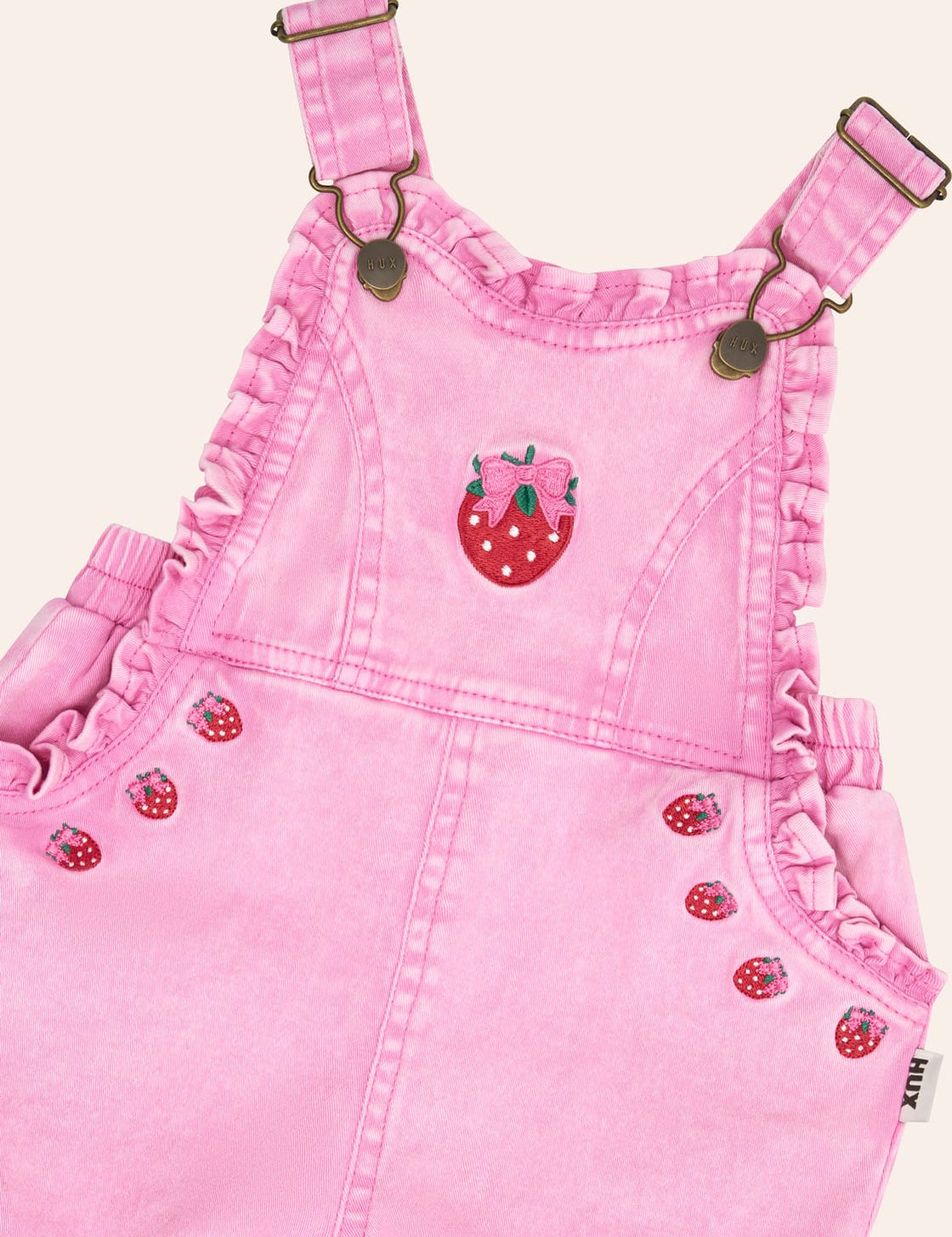 Berry Sweet Garment Dye Shortall OVERALL Huxbaby Shopify
