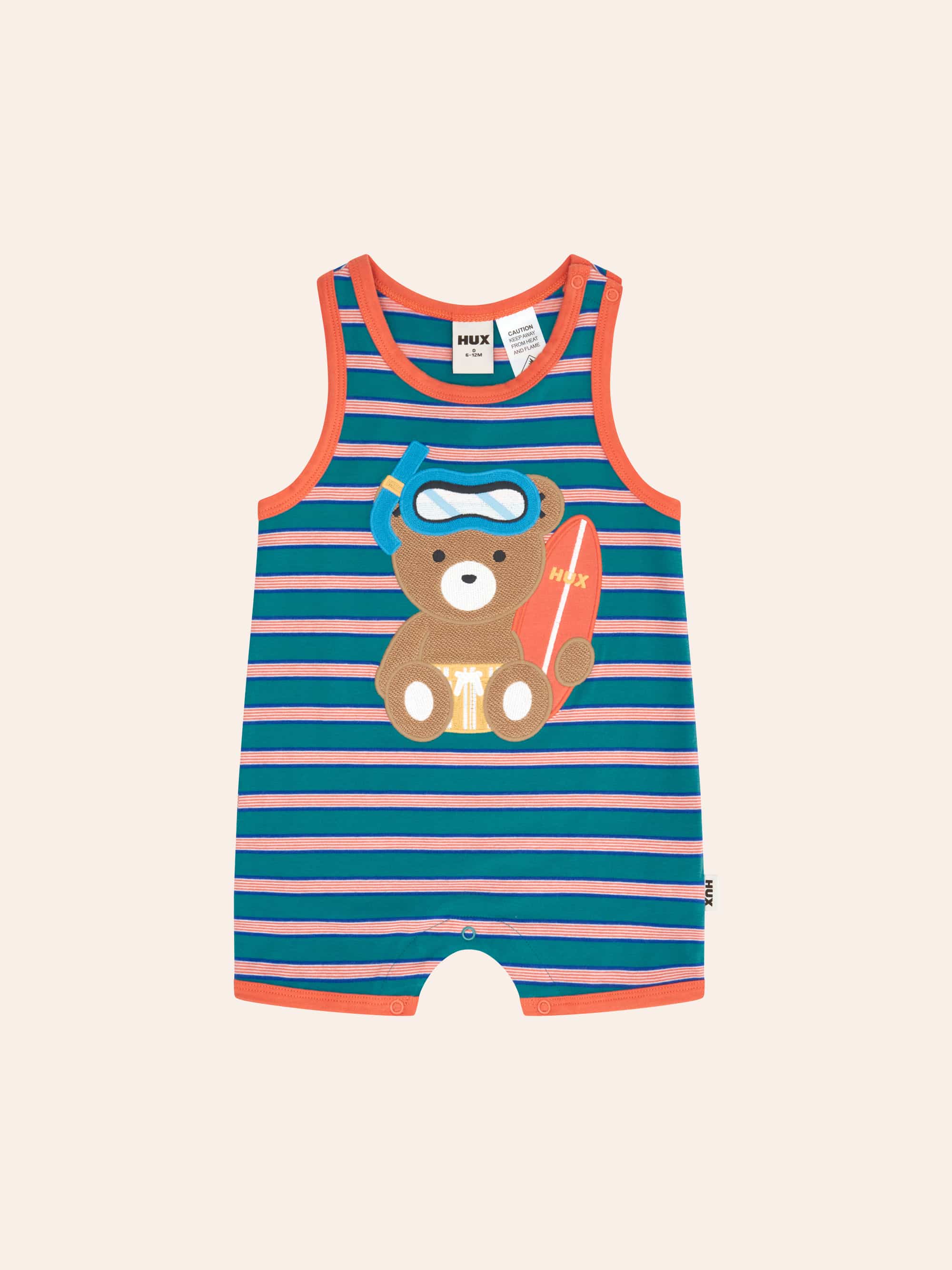 Snorkel Sitting Hux Stripe Romper ONESIE Huxbaby Shopify