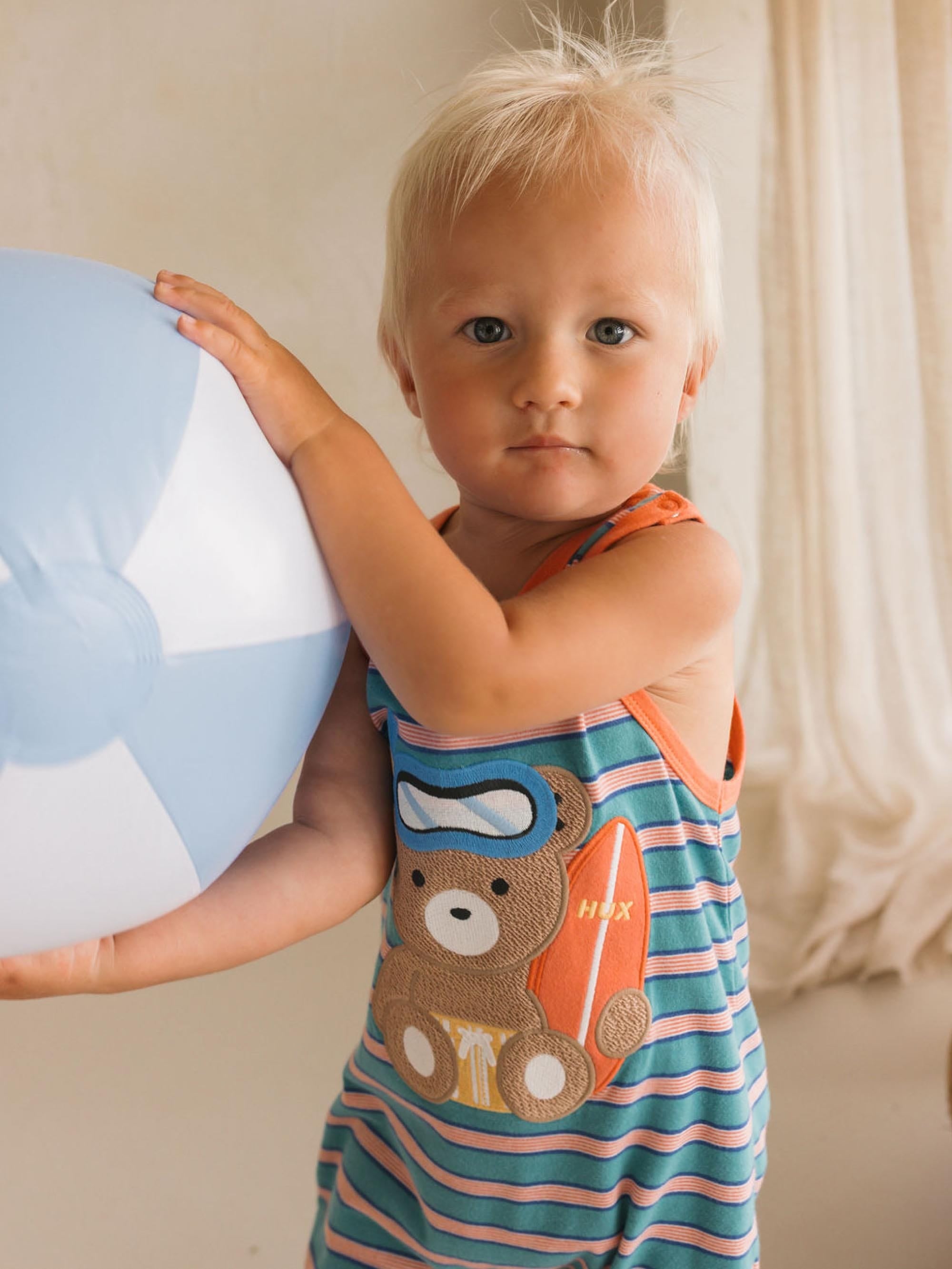 Snorkel Sitting Hux Stripe Romper ONESIE Huxbaby Shopify