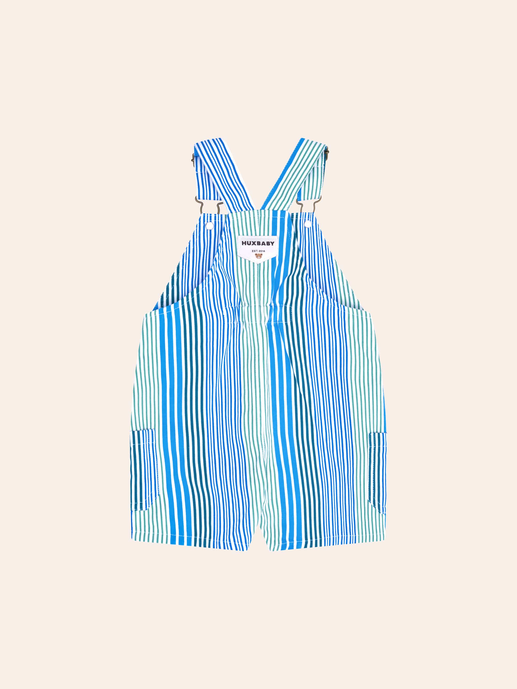 Beach Club Hux Variegated Stripe Shortall OVERALL Huxbaby Shopify