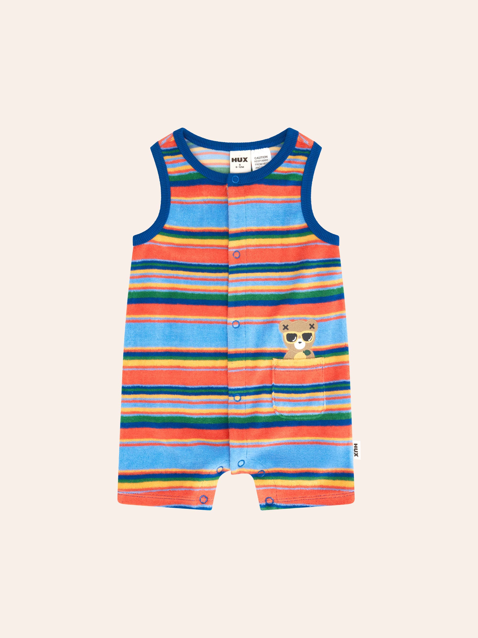 Hux Sunset Stripe S/Less Romper ONESIE Huxbaby Shopify