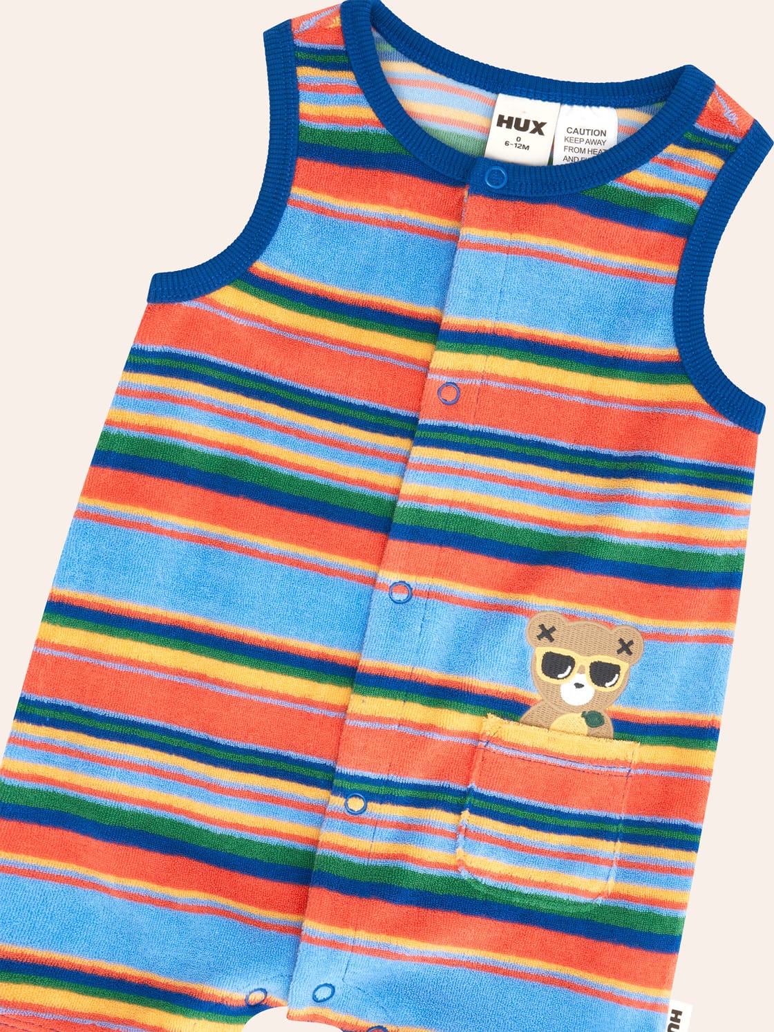 Hux Sunset Stripe S/Less Romper ONESIE Huxbaby Shopify