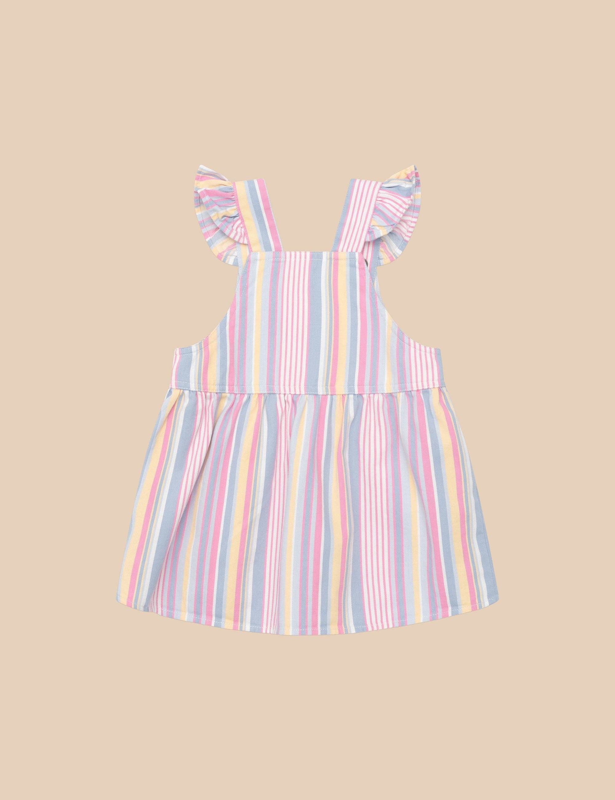 RAINBOW STRIPE PINAFORE Dress Huxbaby   