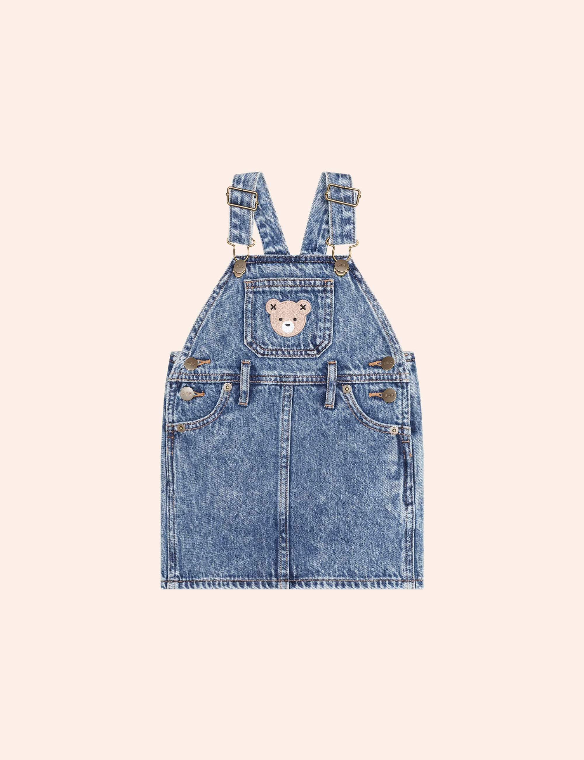 Dreamy Denim Skirt Pinafore DRESS Huxbaby Shopify
