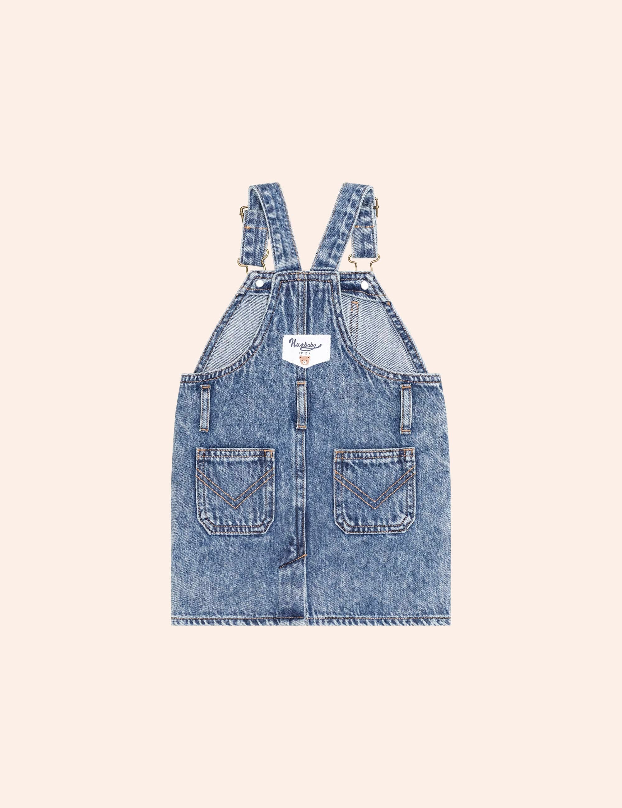 Dreamy Denim Skirt Pinafore DRESS Huxbaby Shopify