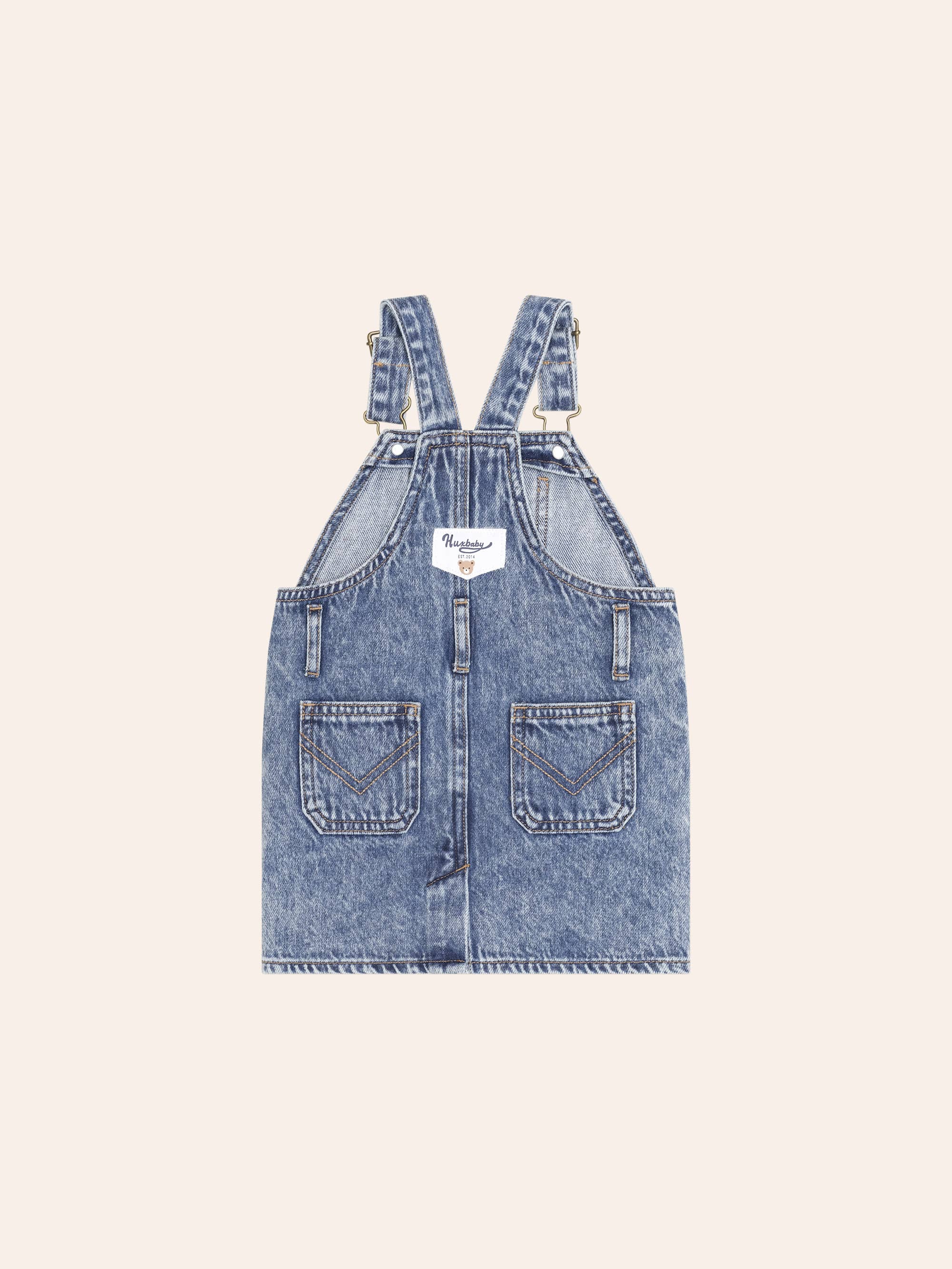 Dreamy Denim Skirt Pinafore DRESS Huxbaby Shopify
