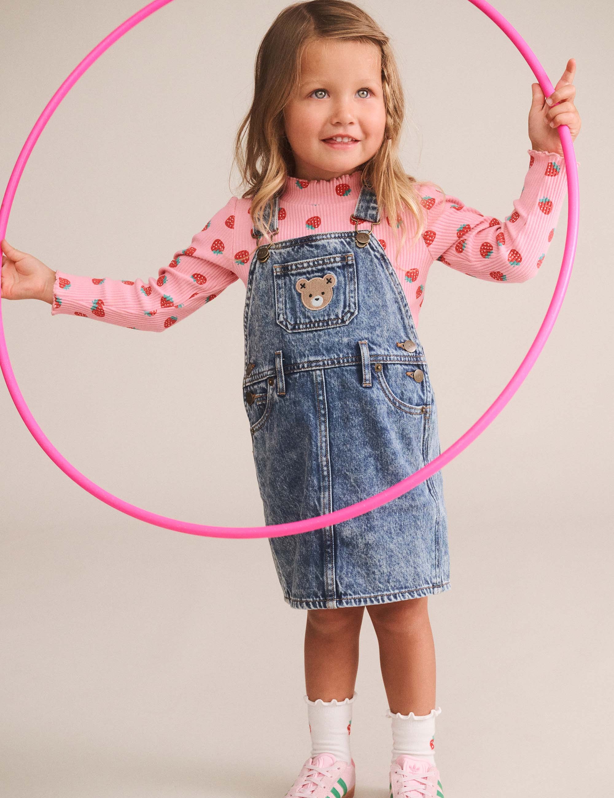 Dreamy Denim Skirt Pinafore DRESS Huxbaby Shopify