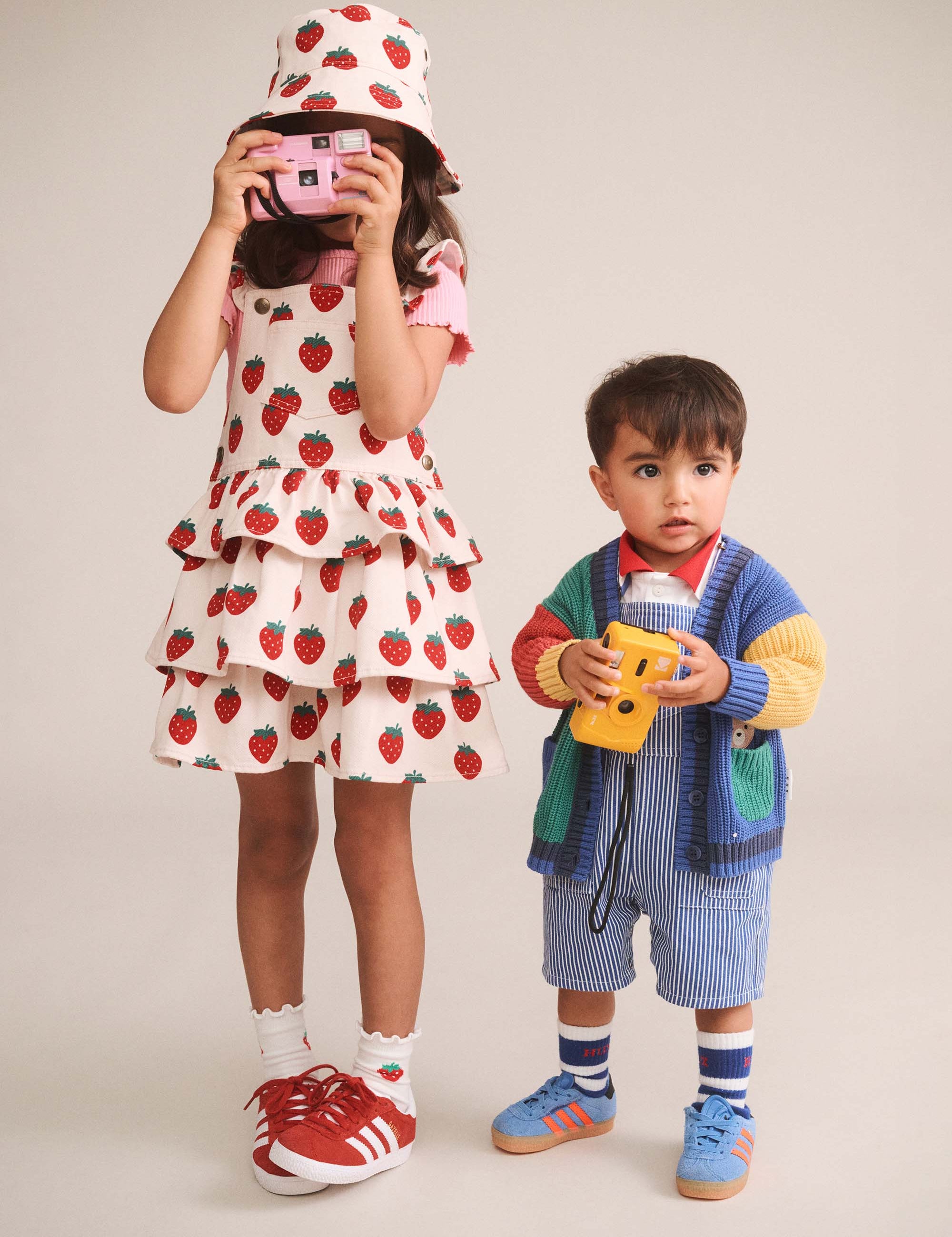 Strawberry Tiered Pinafore DRESS Huxbaby Shopify