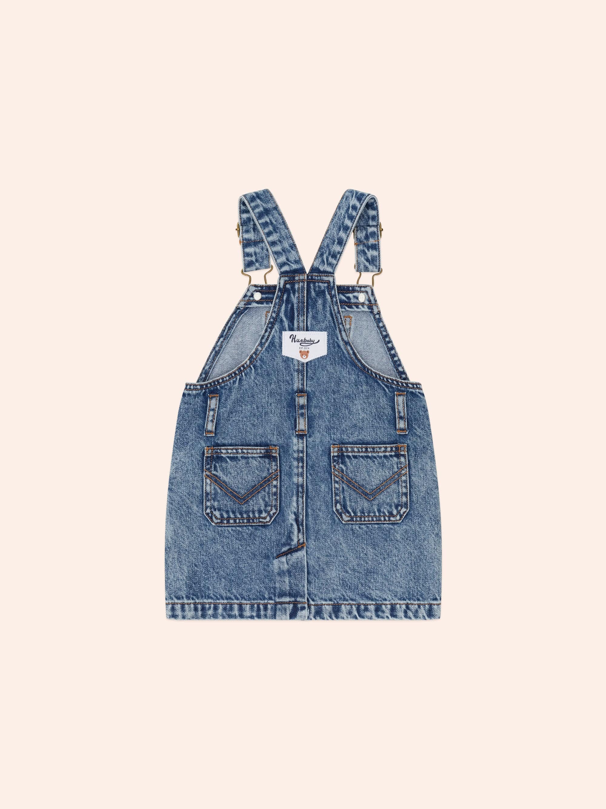Dreamy Denim Pinafore DRESS Huxbaby