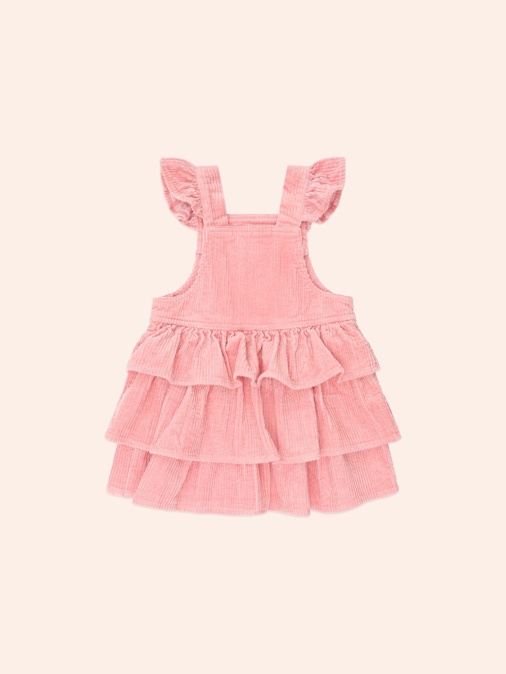 Classic Tiered Cord Pinafore DRESS Huxbaby