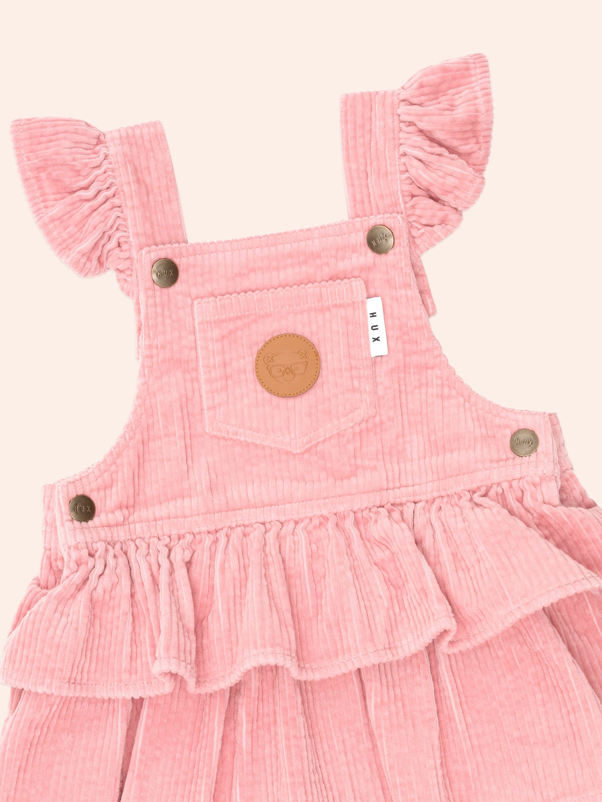 Classic Tiered Cord Pinafore DRESS Huxbaby
