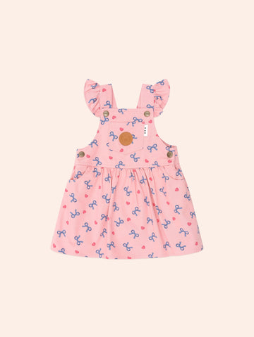 Hearts And Bows Pinafore DRESS Huxbaby