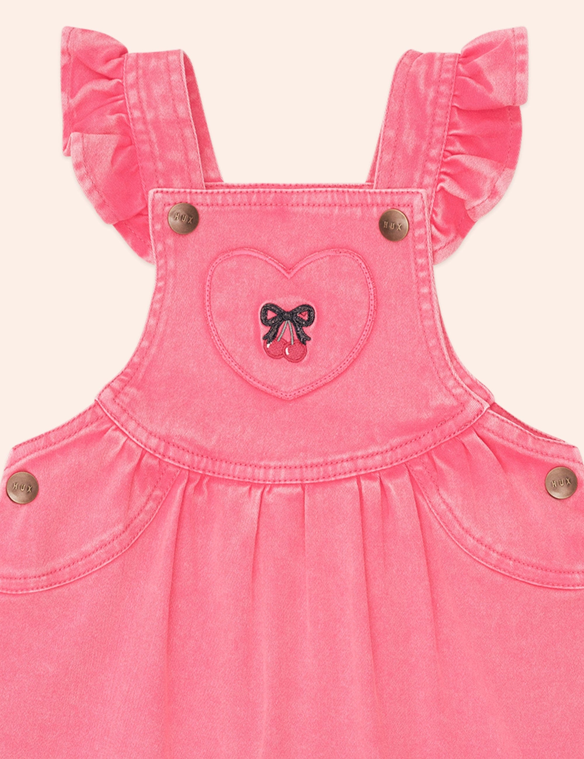 Vintage Cherry Pinafore DRESS Huxbaby