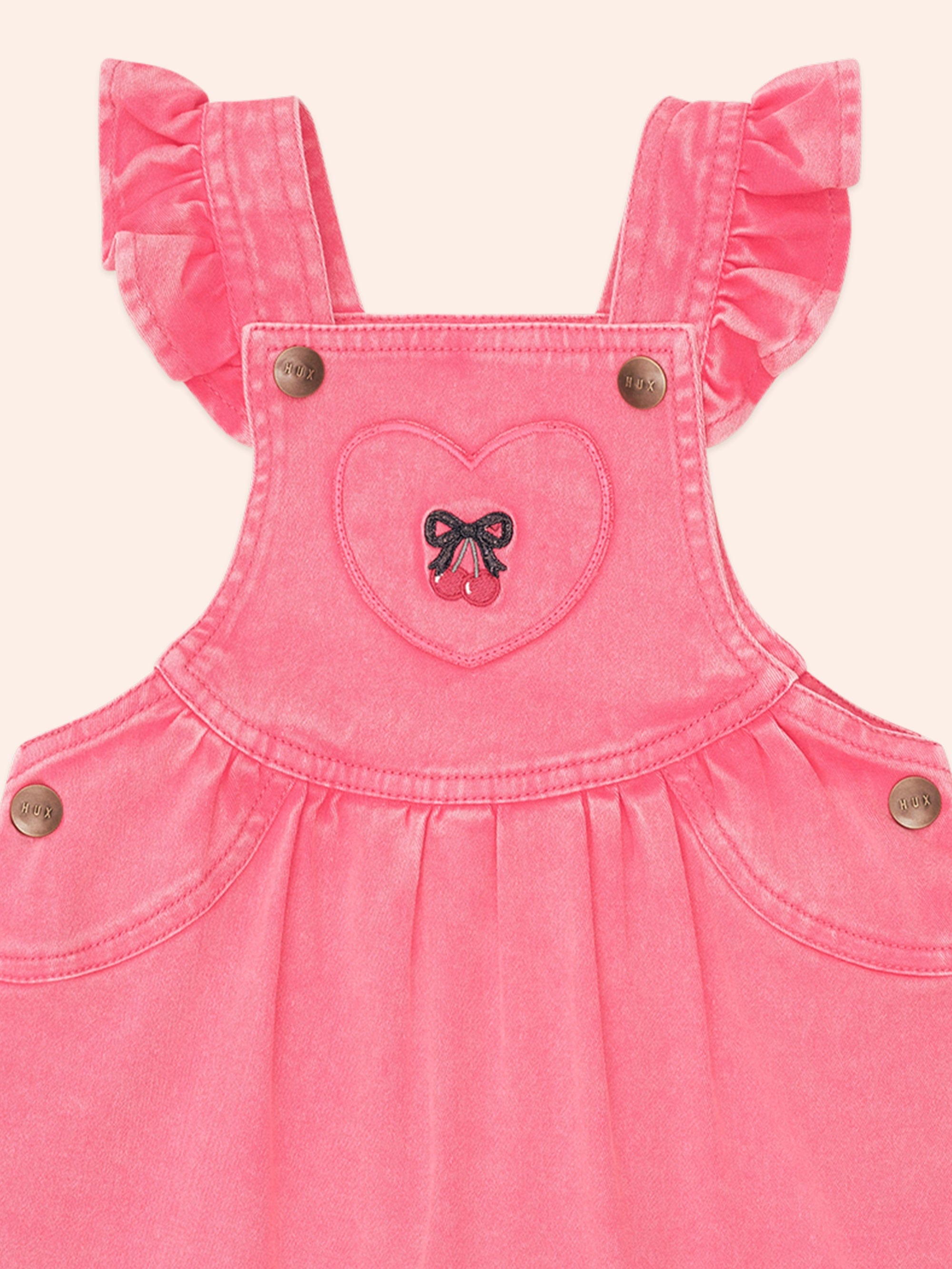Vintage Cherry Pinafore DRESS Huxbaby