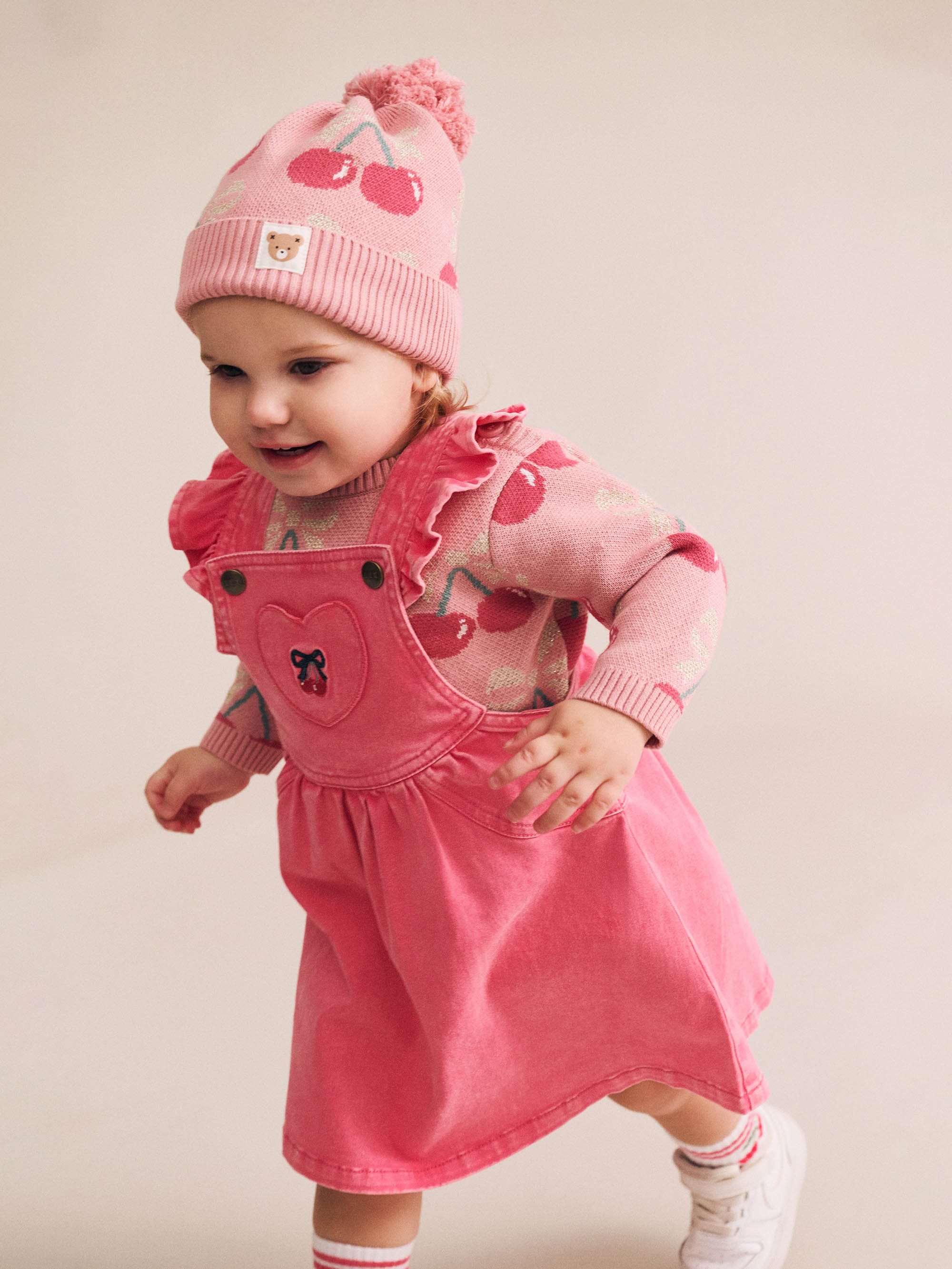 Vintage Cherry Pinafore DRESS Huxbaby