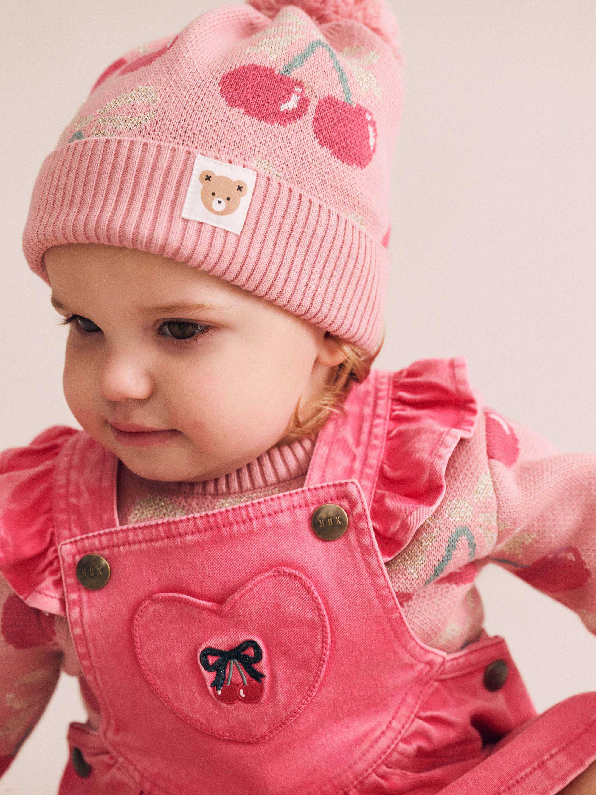 Vintage Cherry Pinafore DRESS Huxbaby