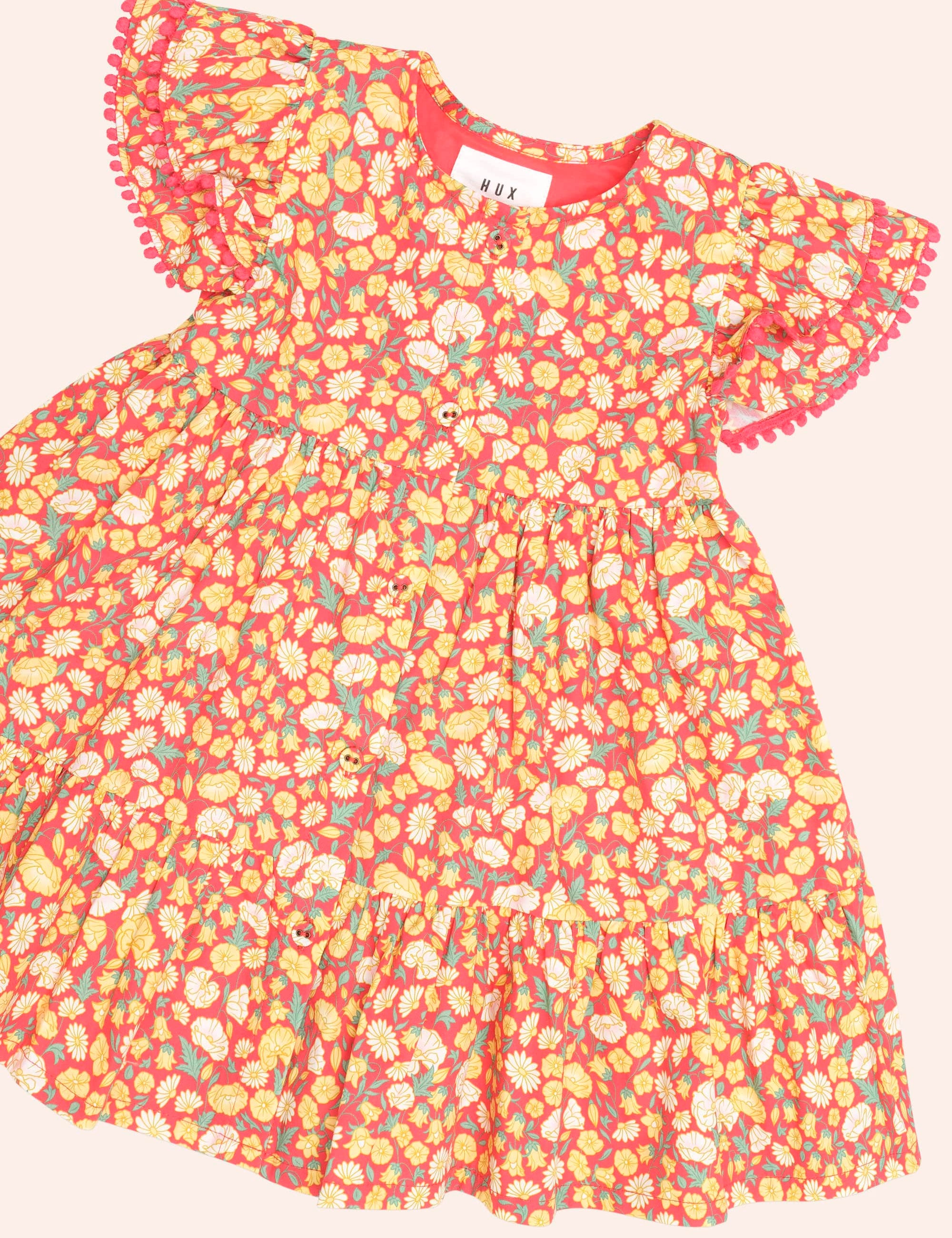 Nautical Floral Tiered Dress DRESS Huxbaby Shopify