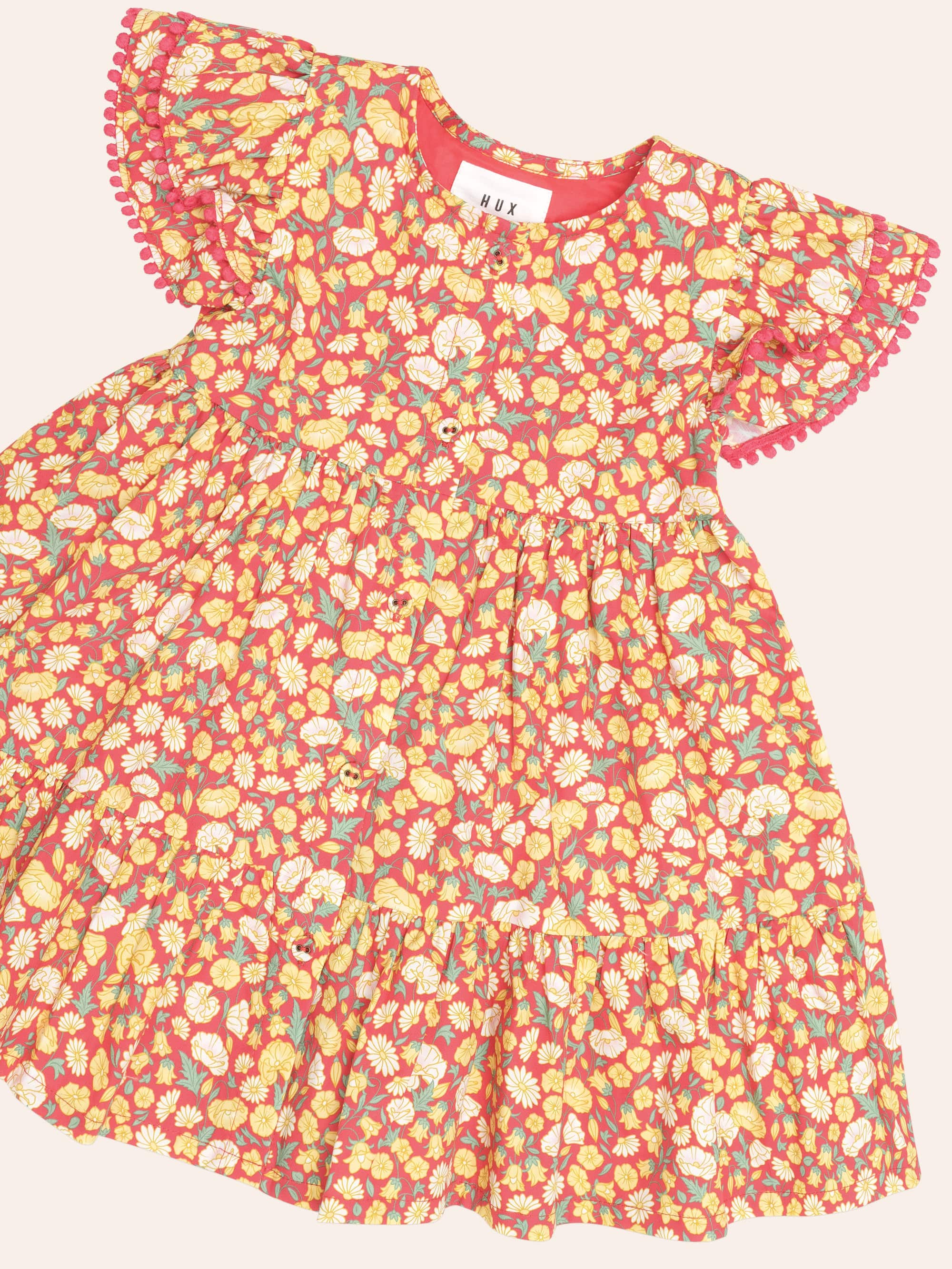 Nautical Floral Tiered Dress DRESS Huxbaby Shopify