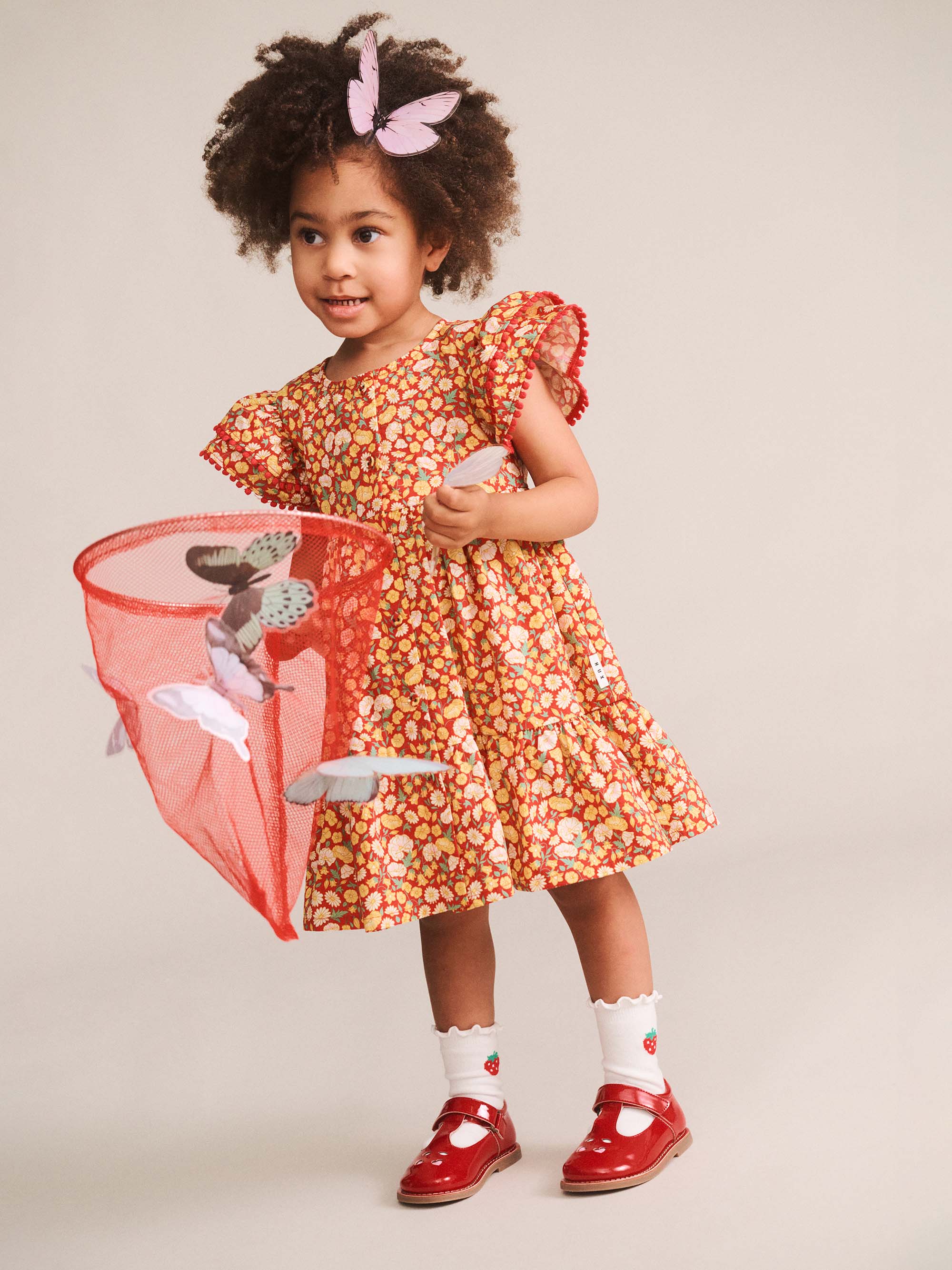 Nautical Floral Tiered Dress DRESS Huxbaby Shopify