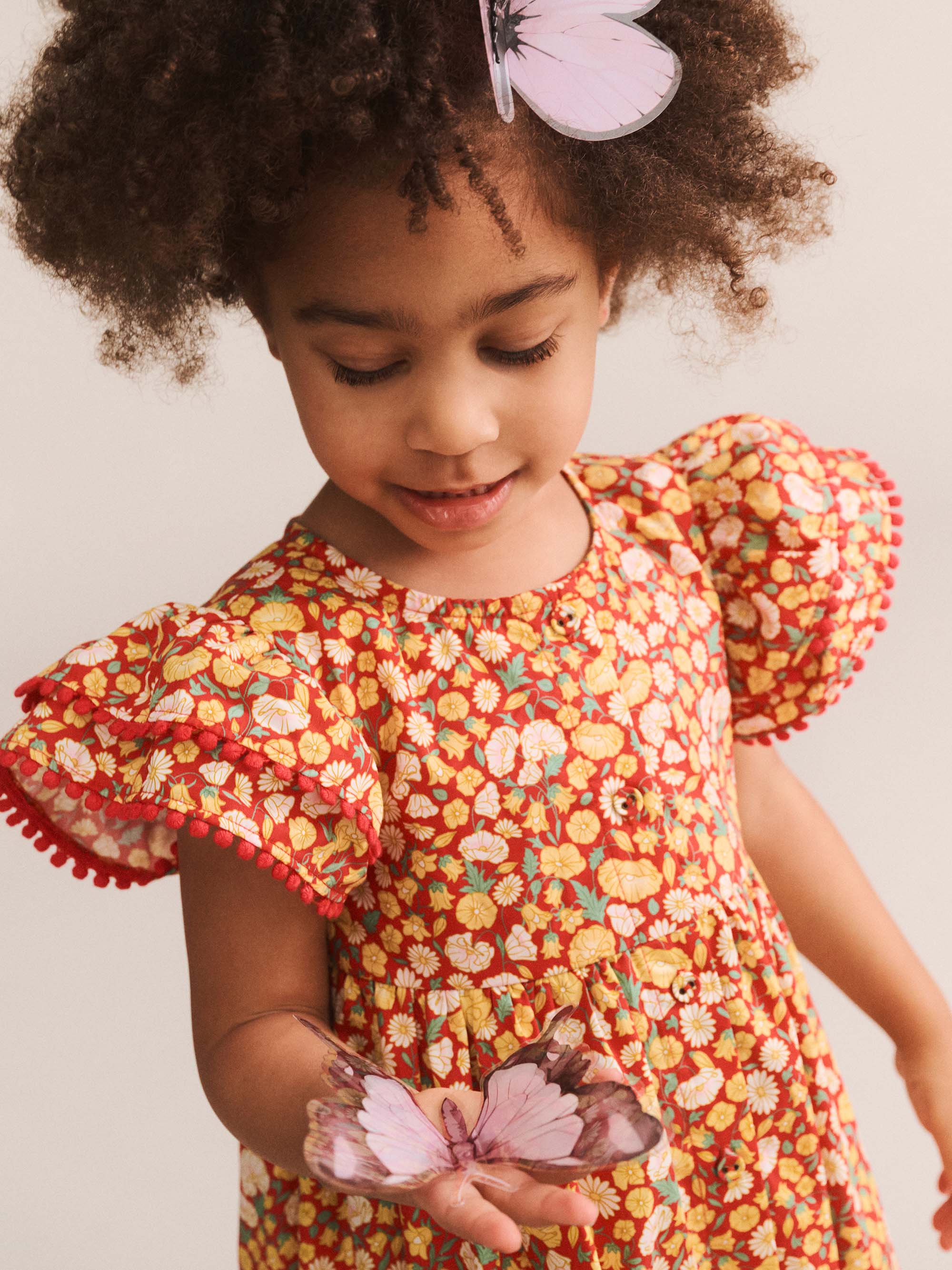 Nautical Floral Tiered Dress DRESS Huxbaby Shopify