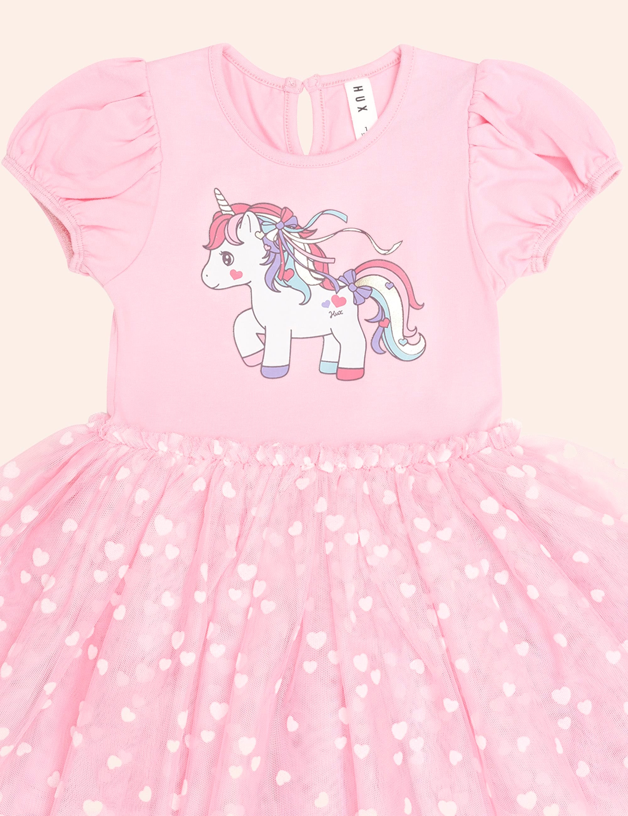 Magical Unicorn Puff Slv Tulle Dress DRESS Huxbaby Shopify