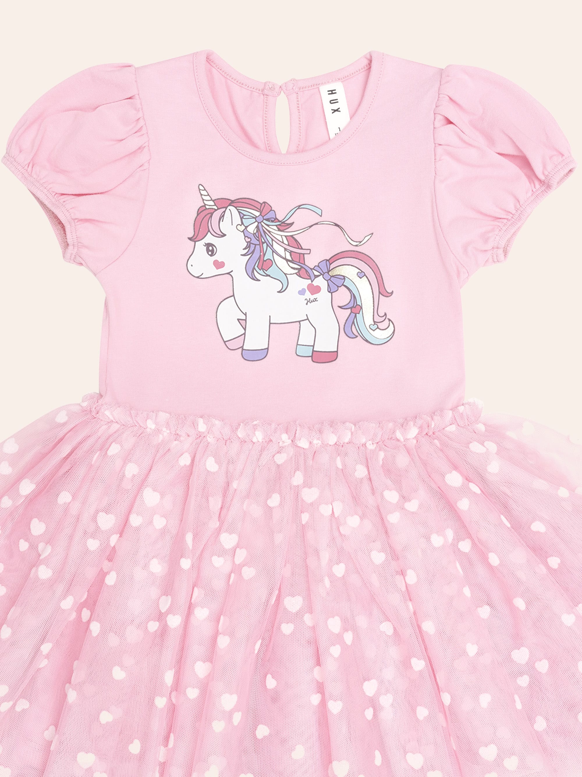 Magical Unicorn Puff Slv Tulle Dress DRESS Huxbaby Shopify