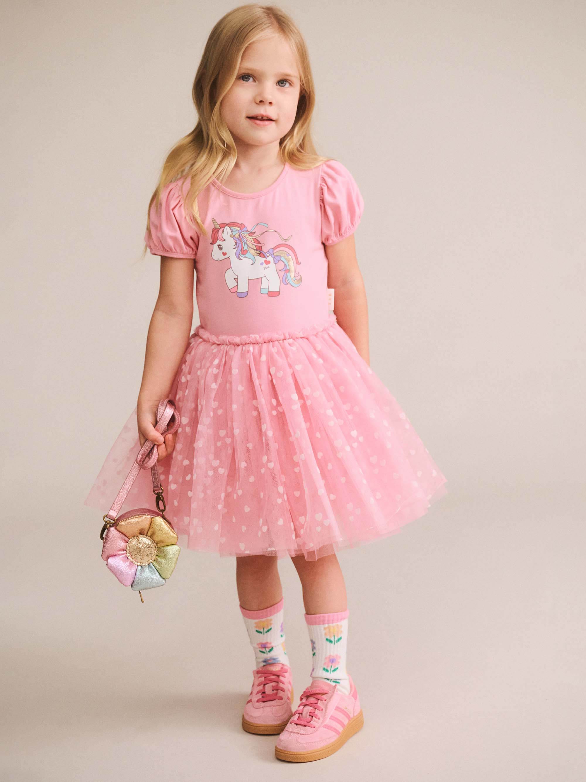 Magical Unicorn Puff Slv Tulle Dress DRESS Huxbaby Shopify