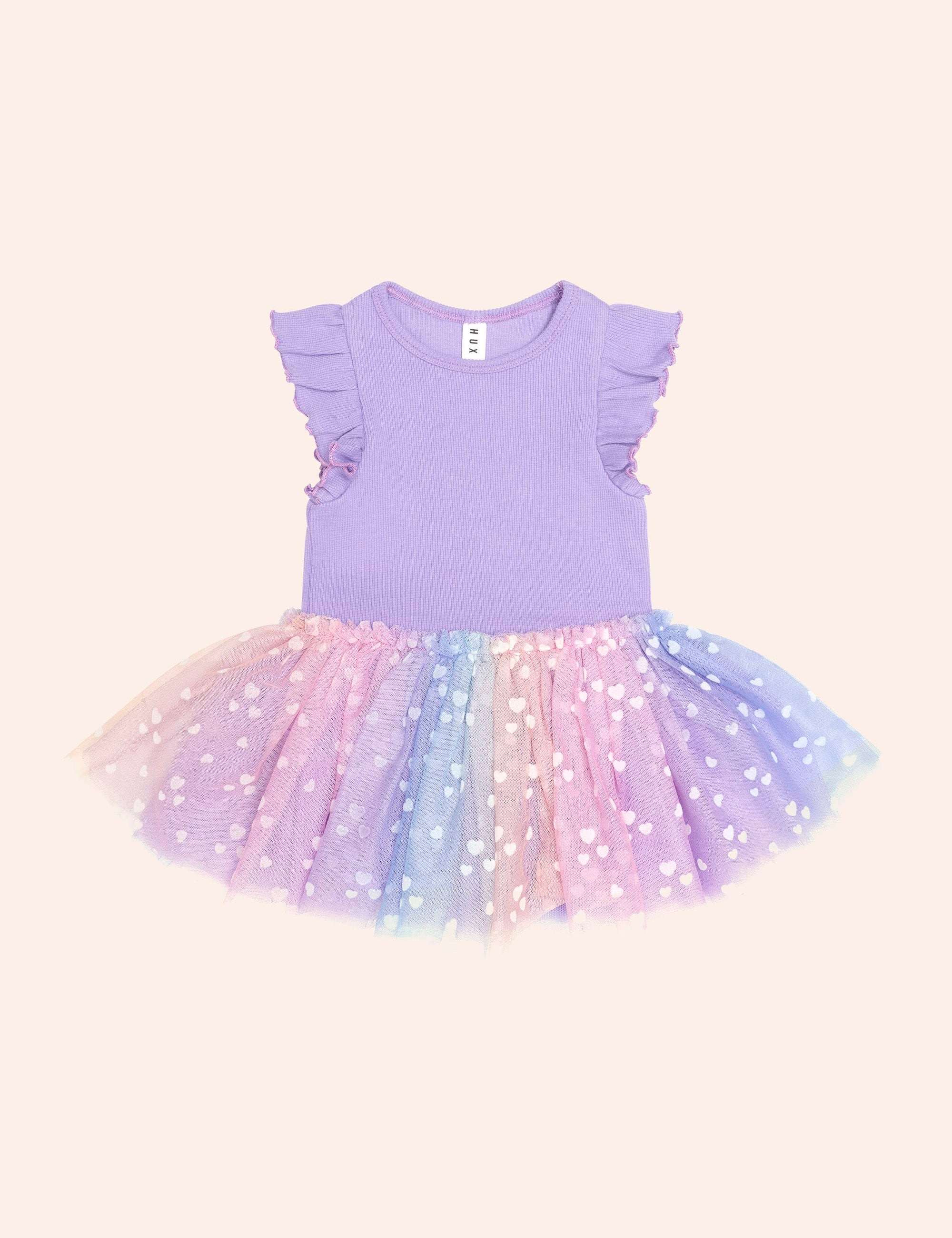 Purple S/Slv Rib Dress DRESS Huxbaby Shopify