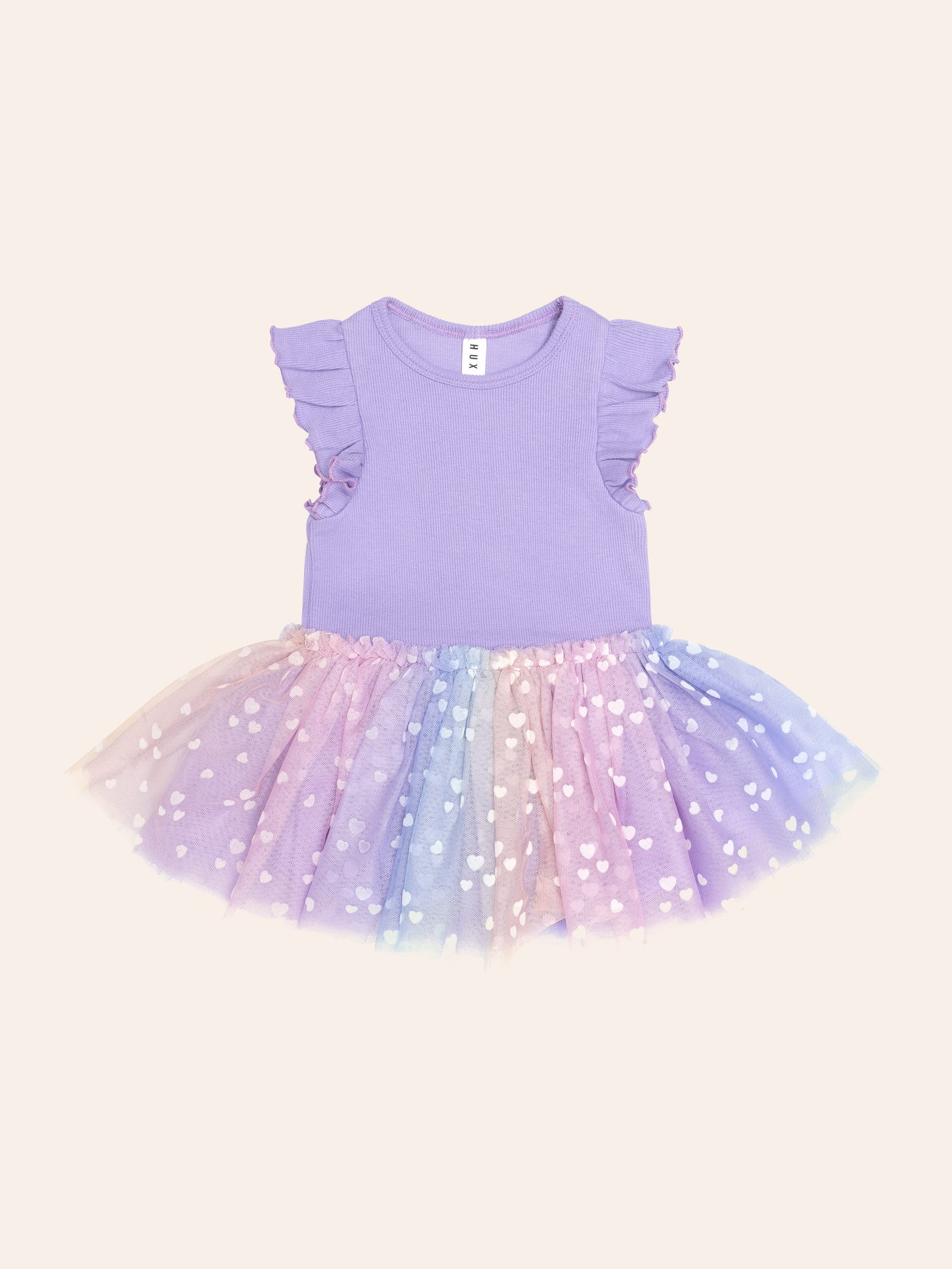 Purple S/Slv Rib Dress DRESS Huxbaby Shopify