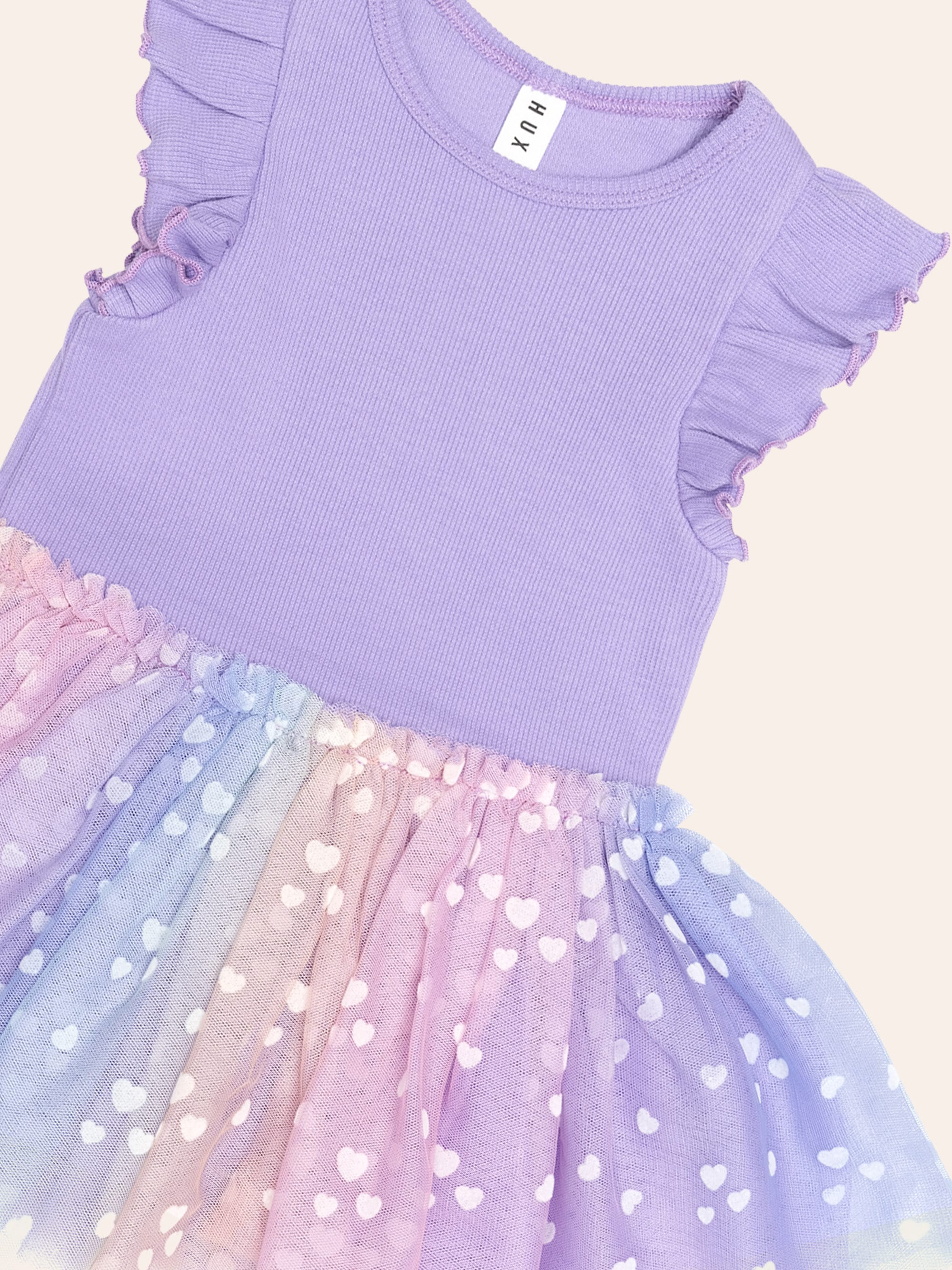 Purple S/Slv Rib Dress DRESS Huxbaby Shopify