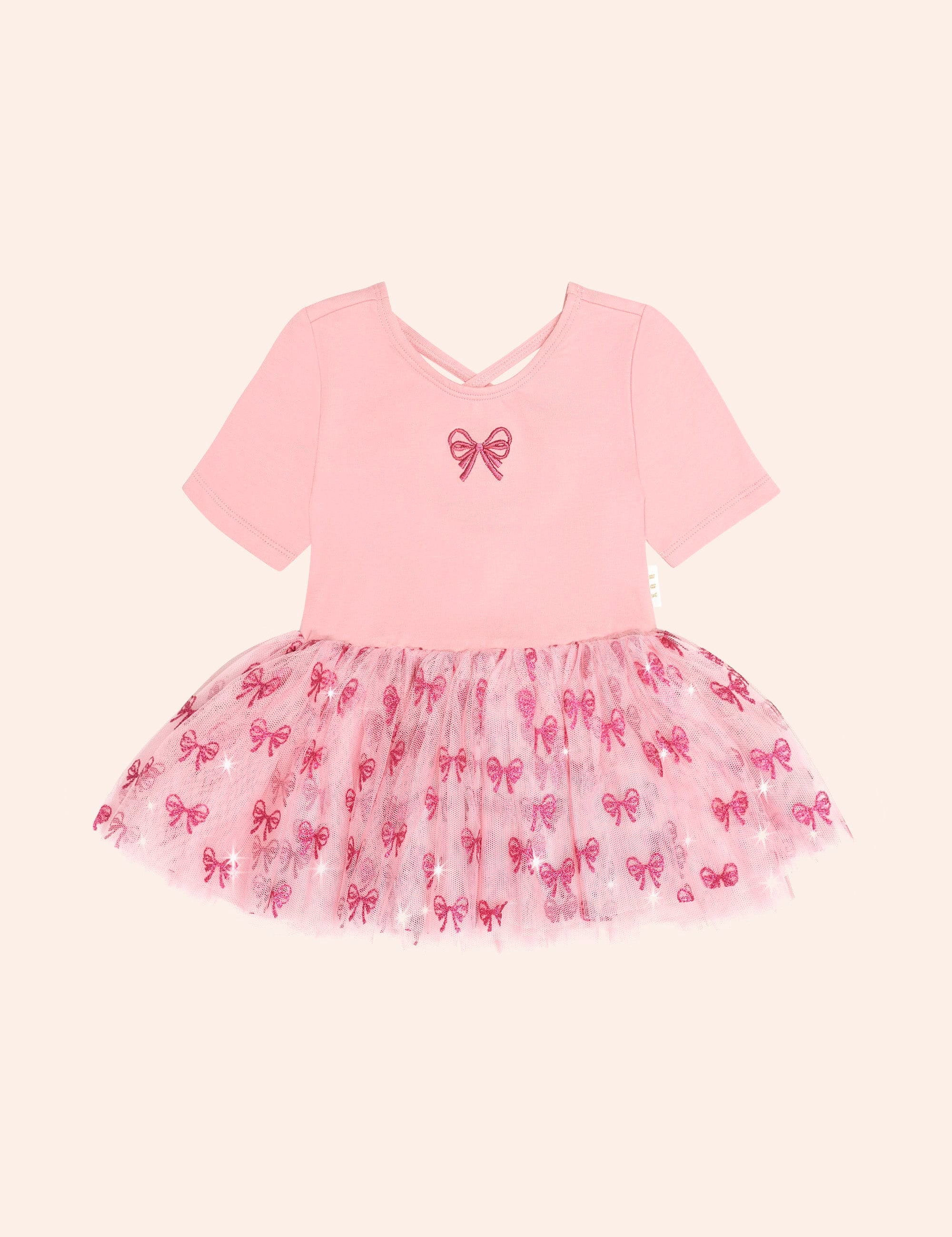 Glitter Bow Tutu Tulle Dress DRESS Huxbaby Shopify