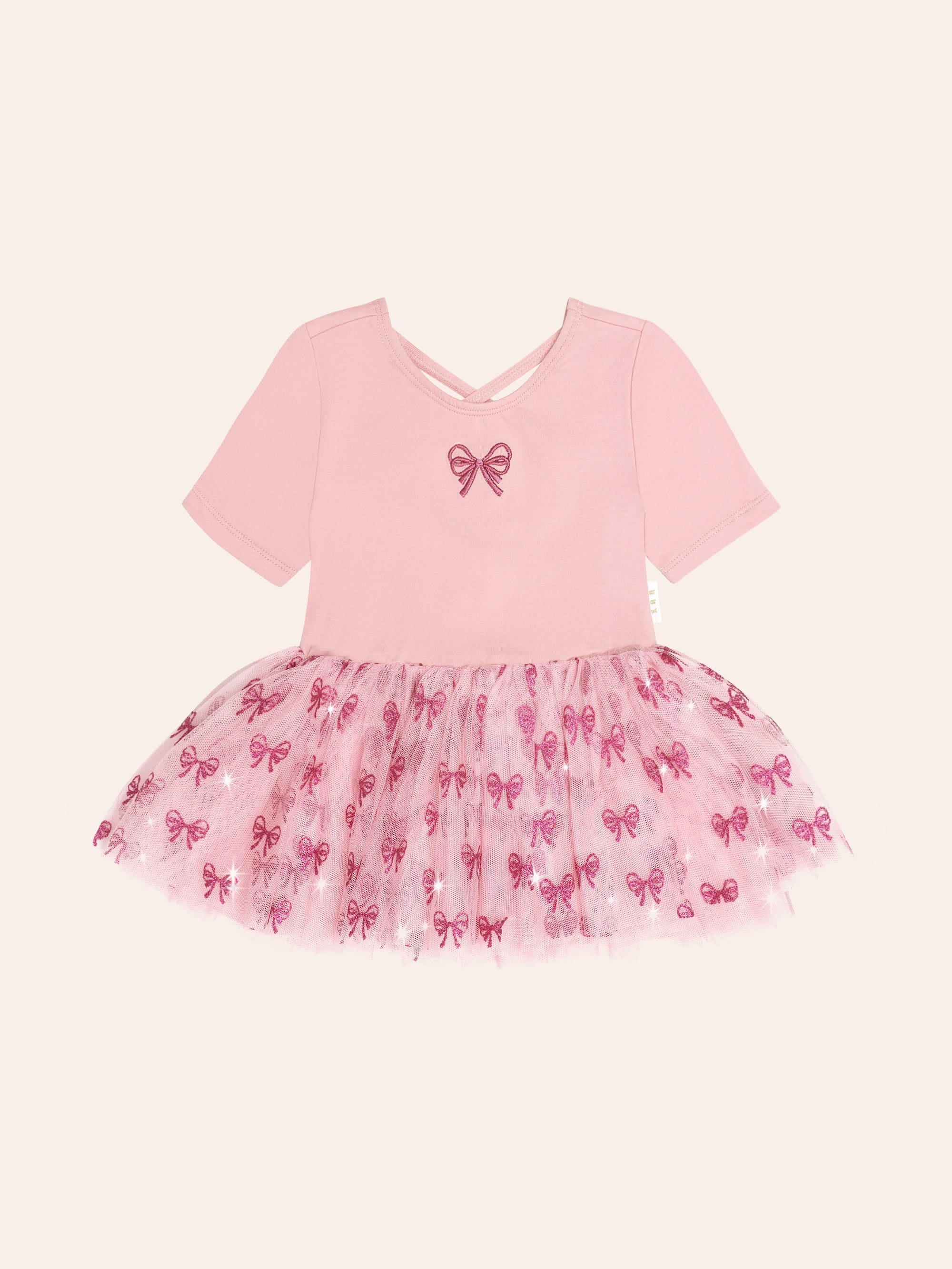 Glitter Bow Tutu Tulle Dress DRESS Huxbaby Shopify