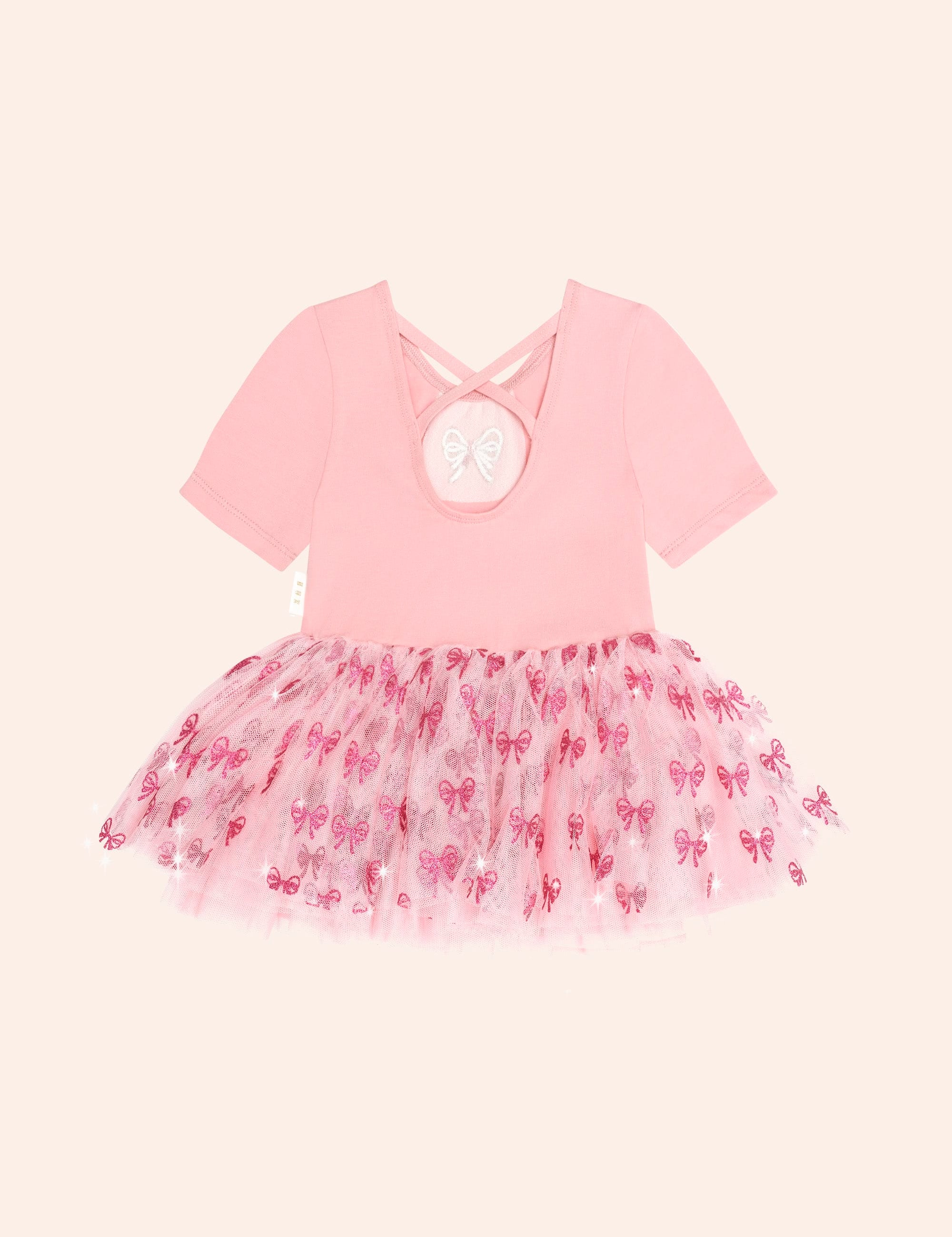 Glitter Bow Tutu Tulle Dress DRESS Huxbaby Shopify