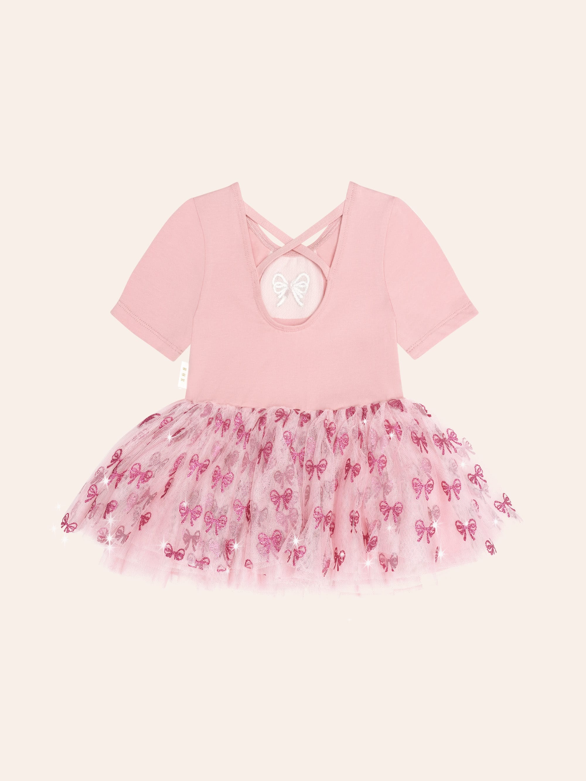 Glitter Bow Tutu Tulle Dress DRESS Huxbaby Shopify