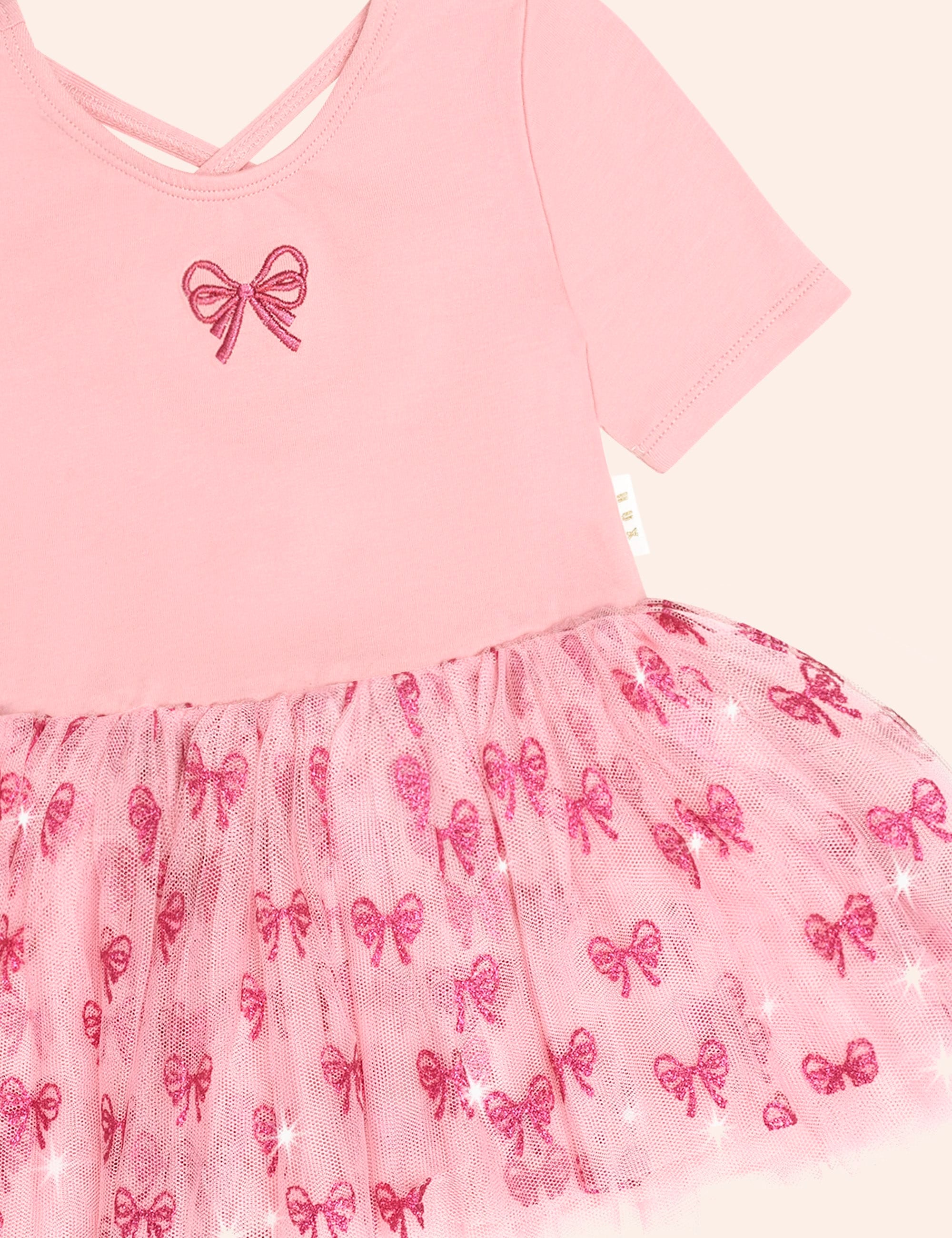 Glitter Bow Tutu Tulle Dress DRESS Huxbaby Shopify