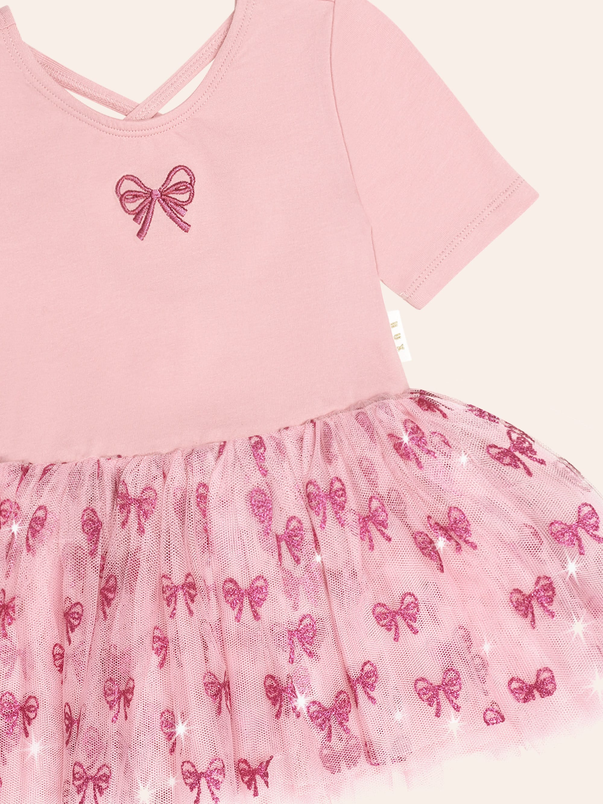 Glitter Bow Tutu Tulle Dress DRESS Huxbaby Shopify