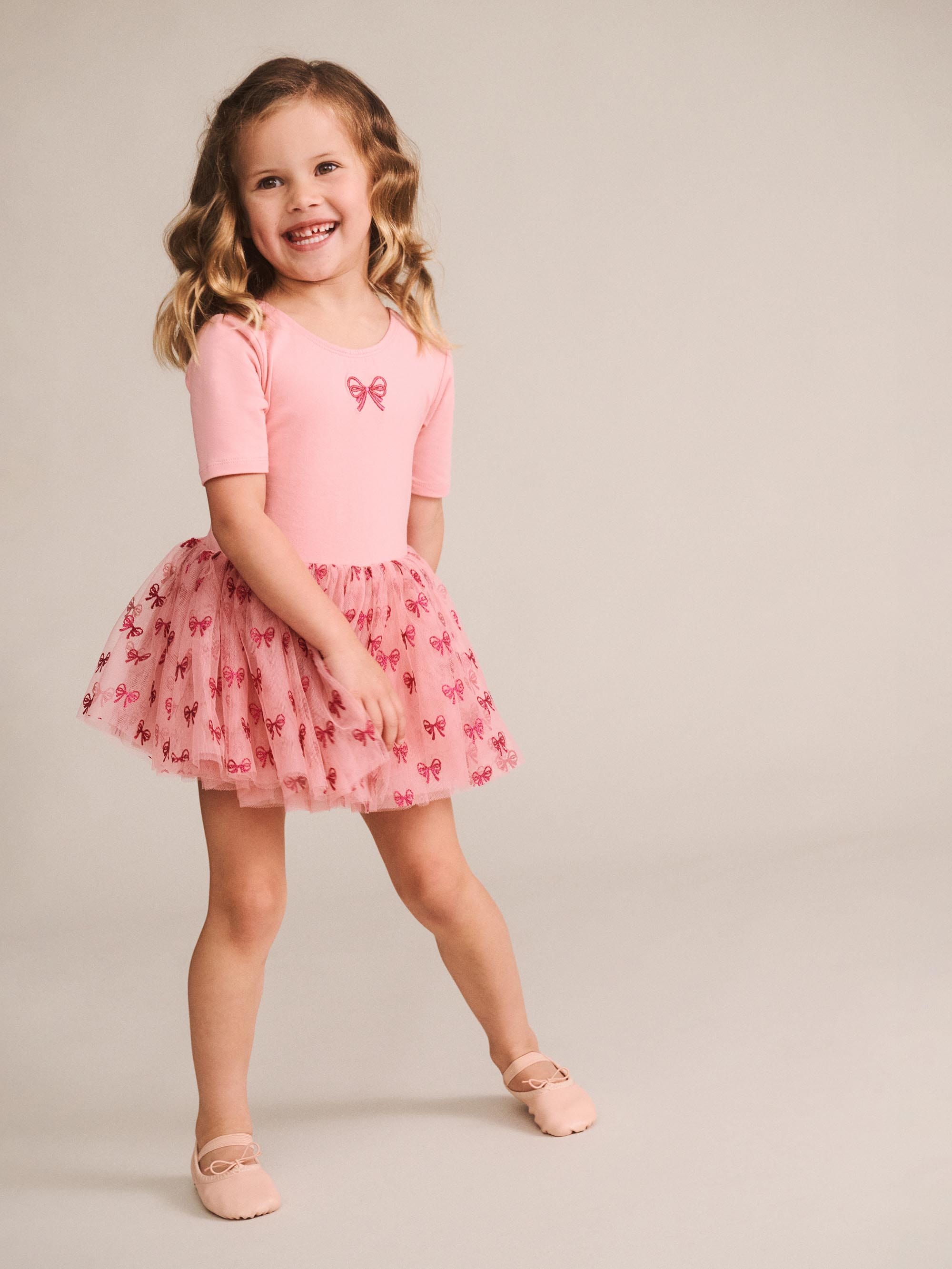 Glitter Bow Tutu Tulle Dress DRESS Huxbaby Shopify