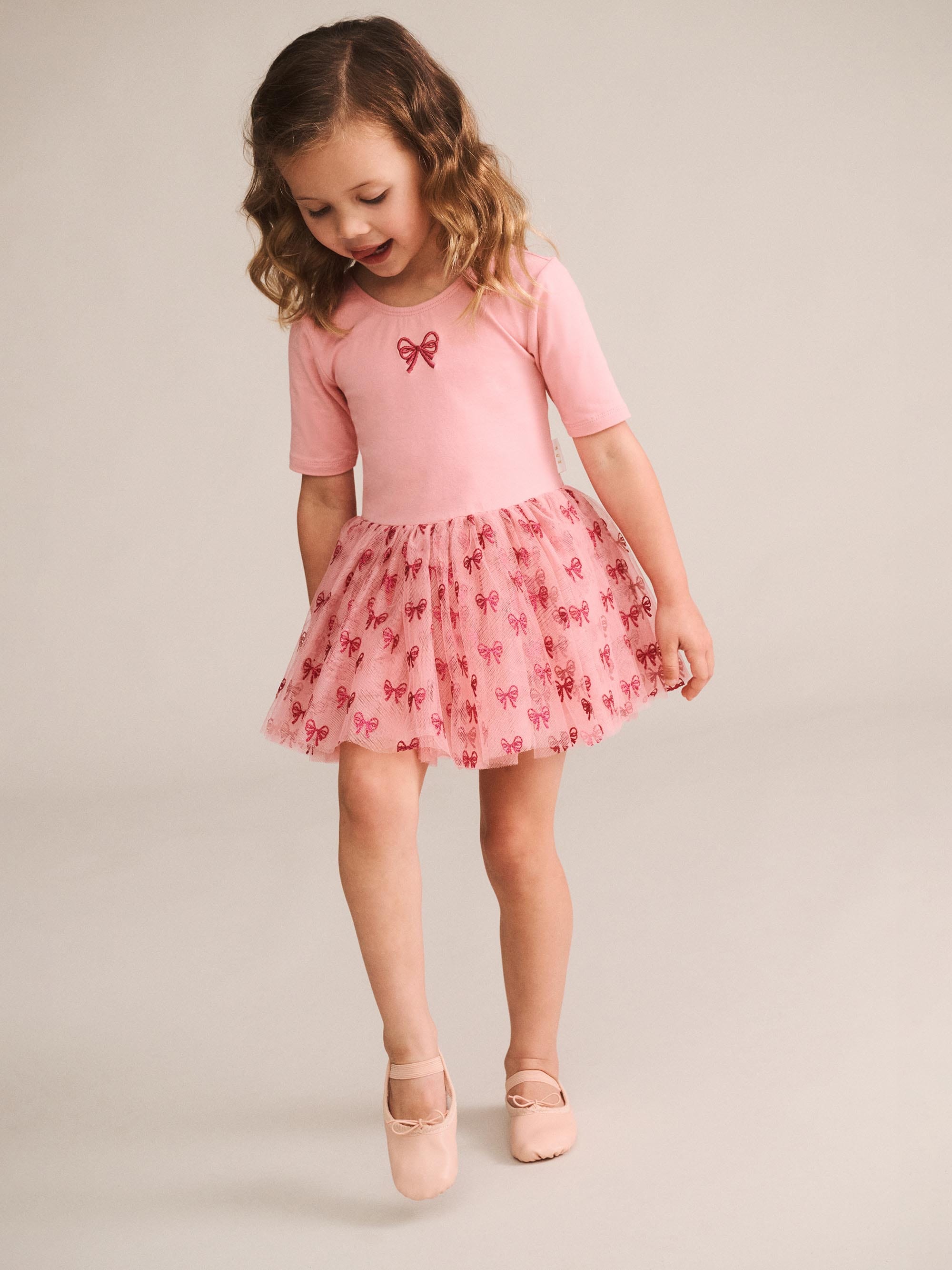Glitter Bow Tutu Tulle Dress DRESS Huxbaby Shopify