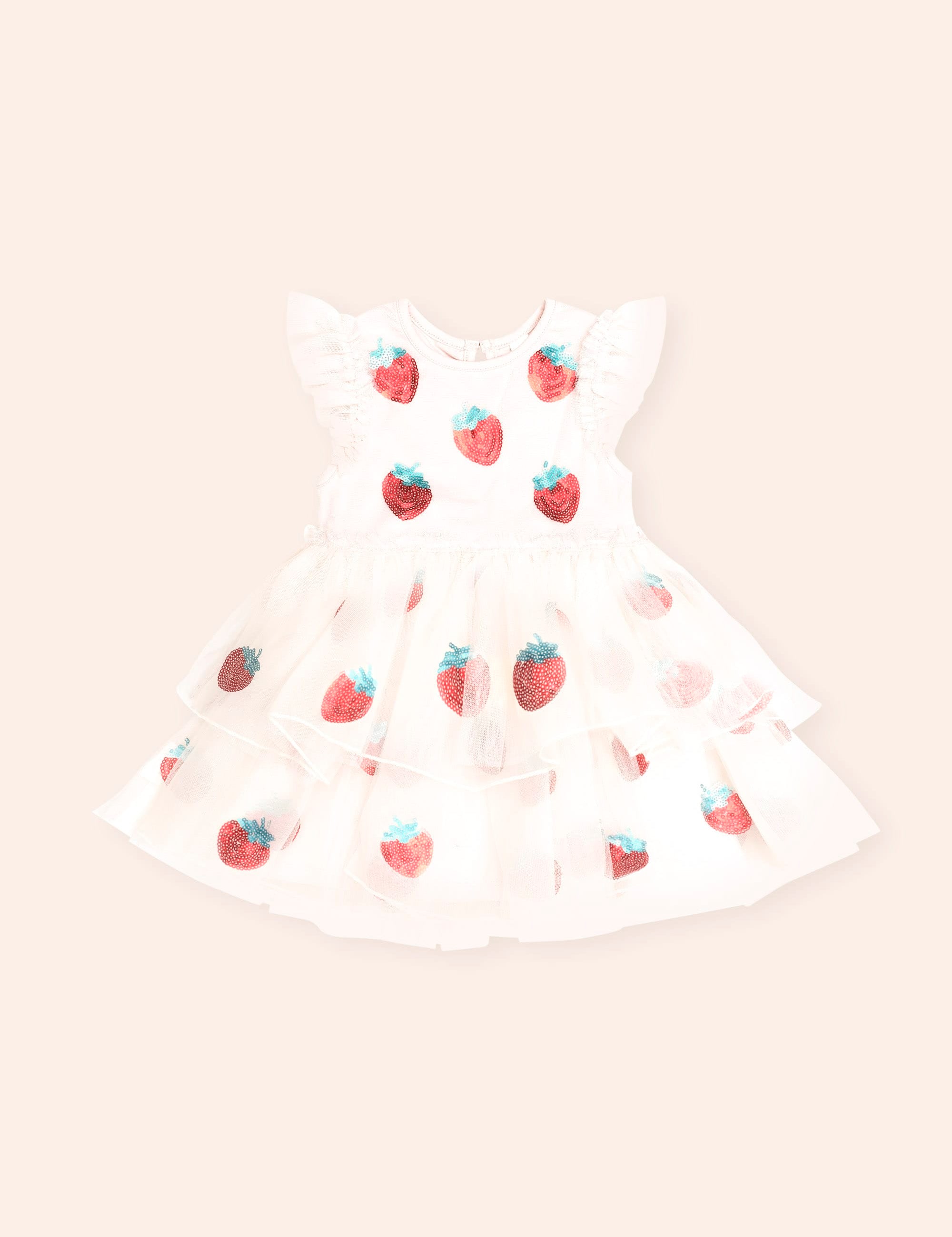 Sequin Strawberry Tulle Dress DRESS Huxbaby Shopify
