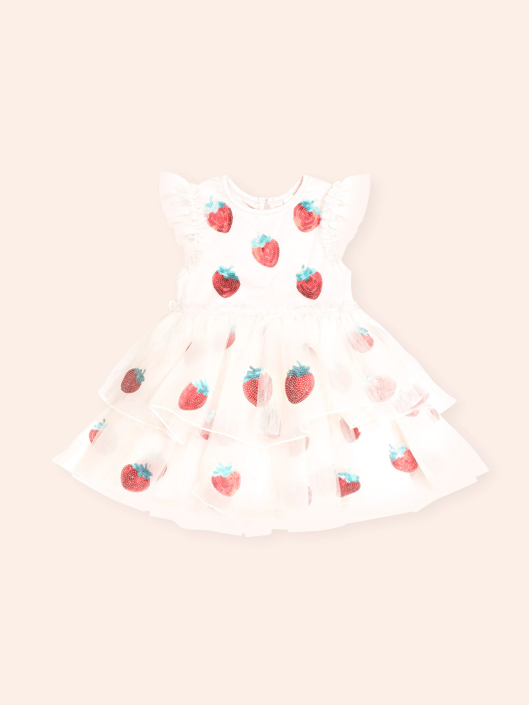 Sequin Strawberry Tulle Dress DRESS Huxbaby Shopify