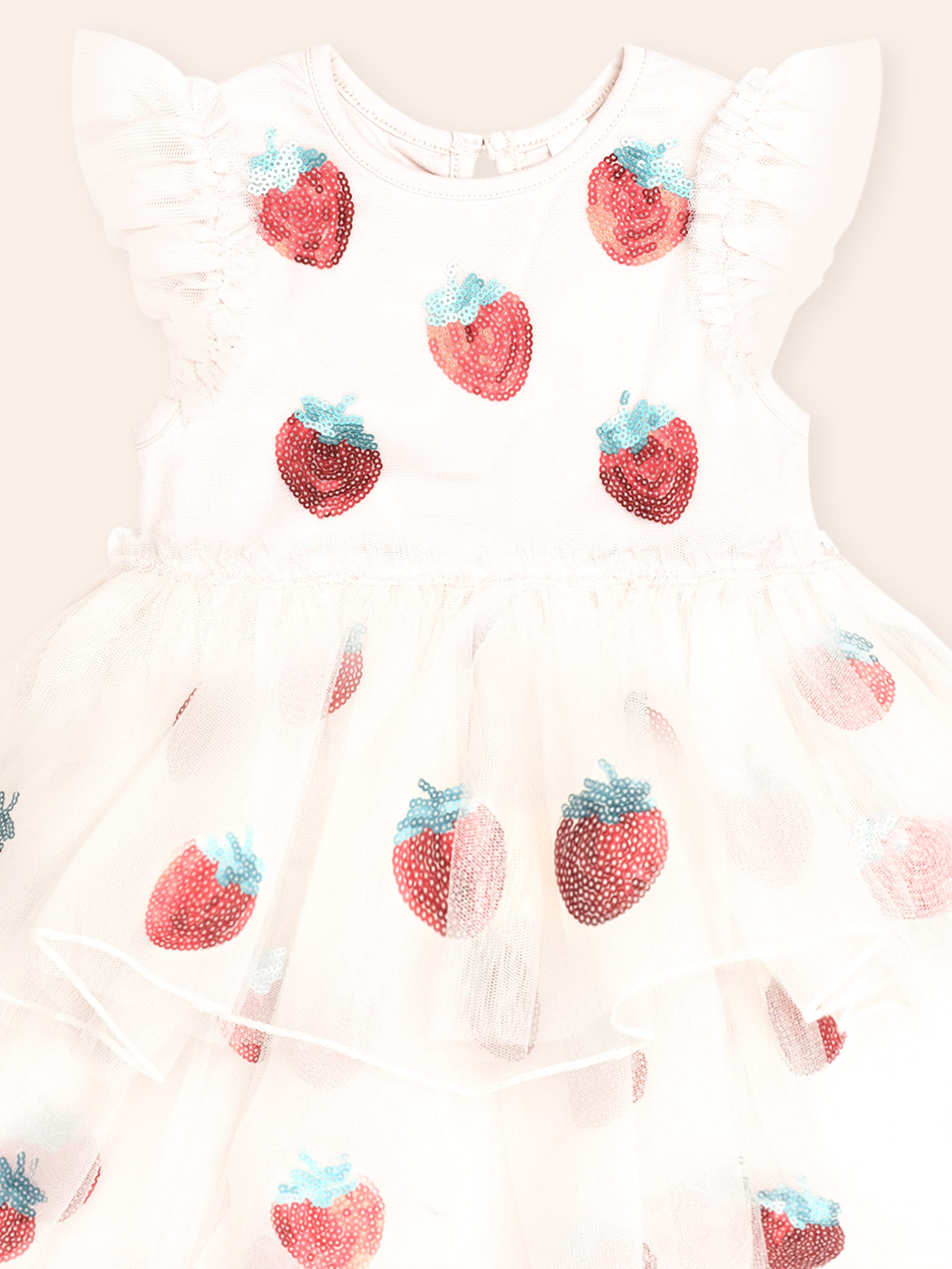 Sequin Strawberry Tulle Dress DRESS Huxbaby Shopify