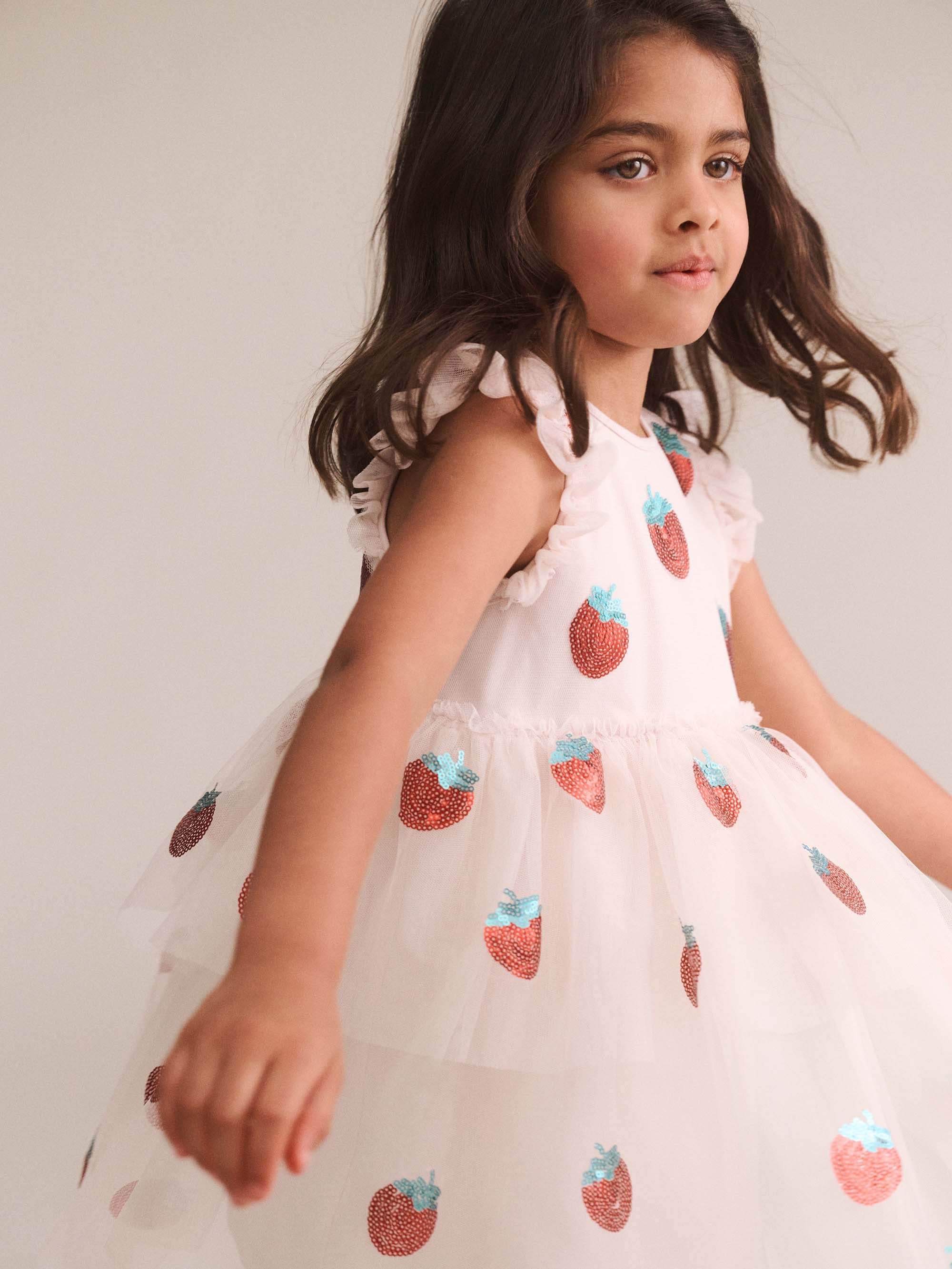 Sequin Strawberry Tulle Dress DRESS Huxbaby Shopify