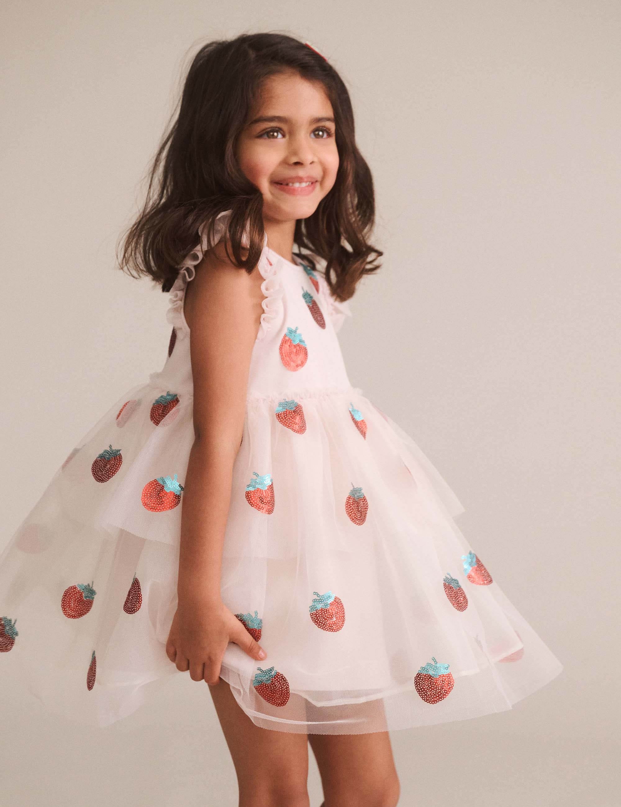 Sequin Strawberry Tulle Dress DRESS Huxbaby Shopify
