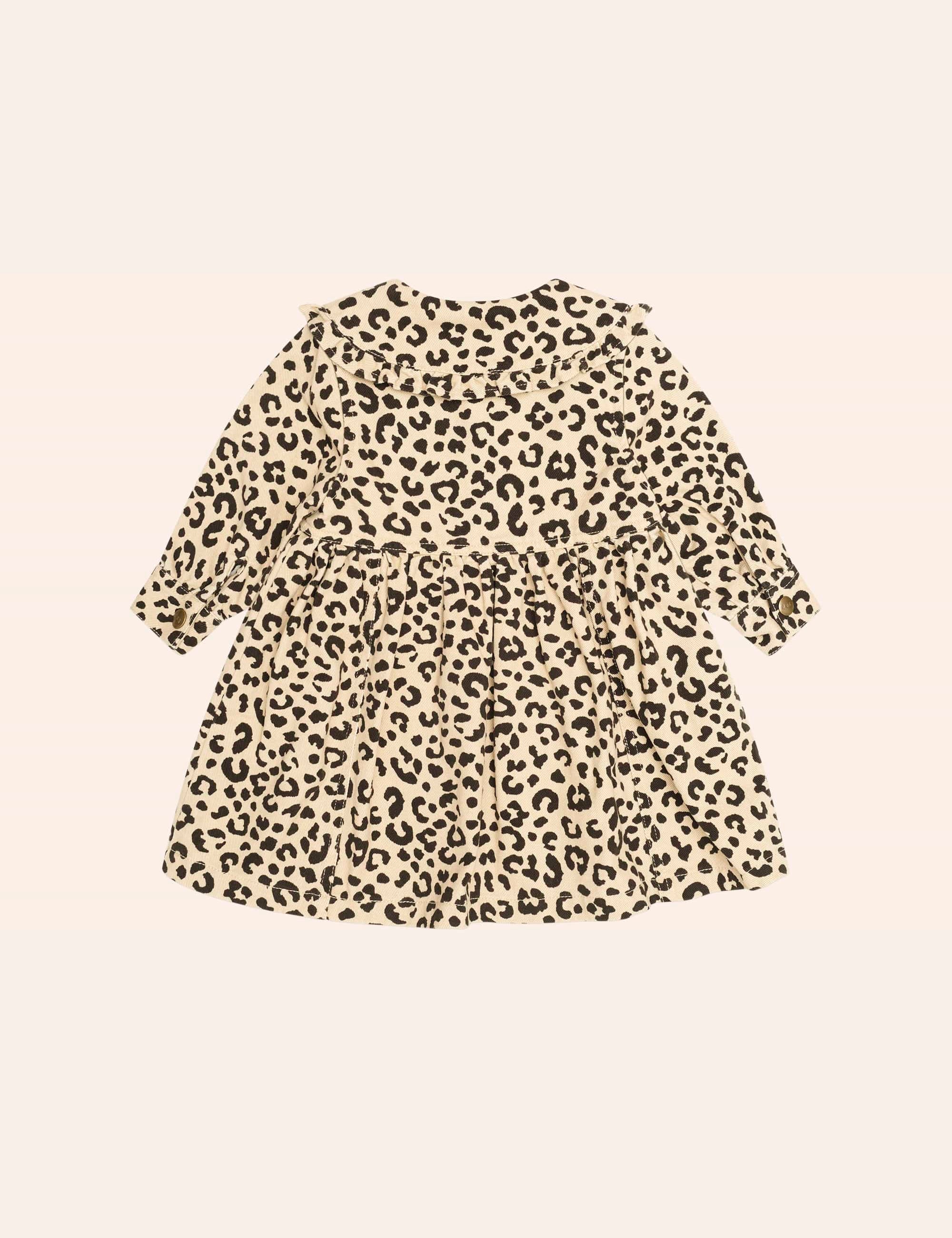Leopard Cherry Collar Dress DRESS Huxbaby Shopify