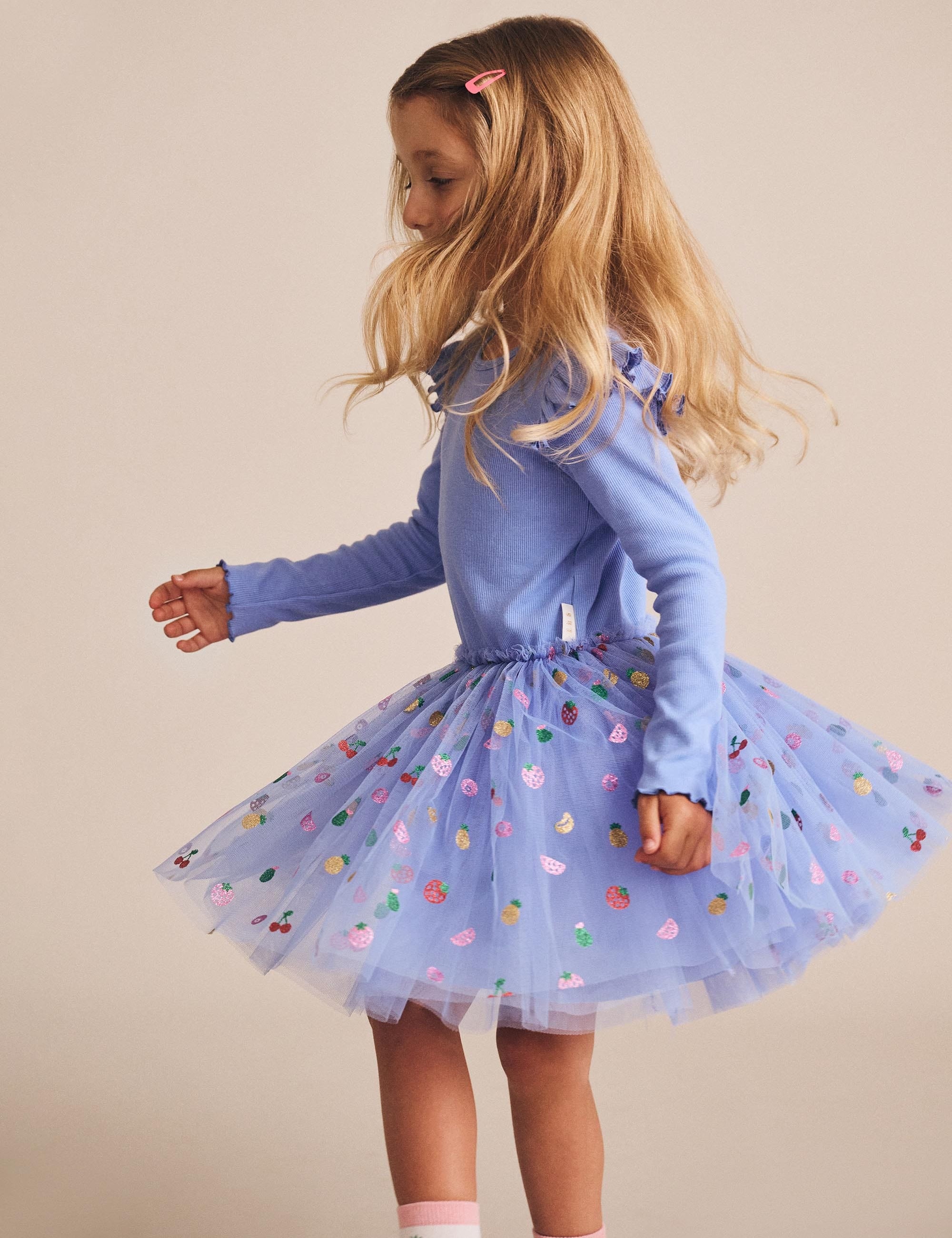 Fruit Salad Tulle Dress DRESS Huxbaby