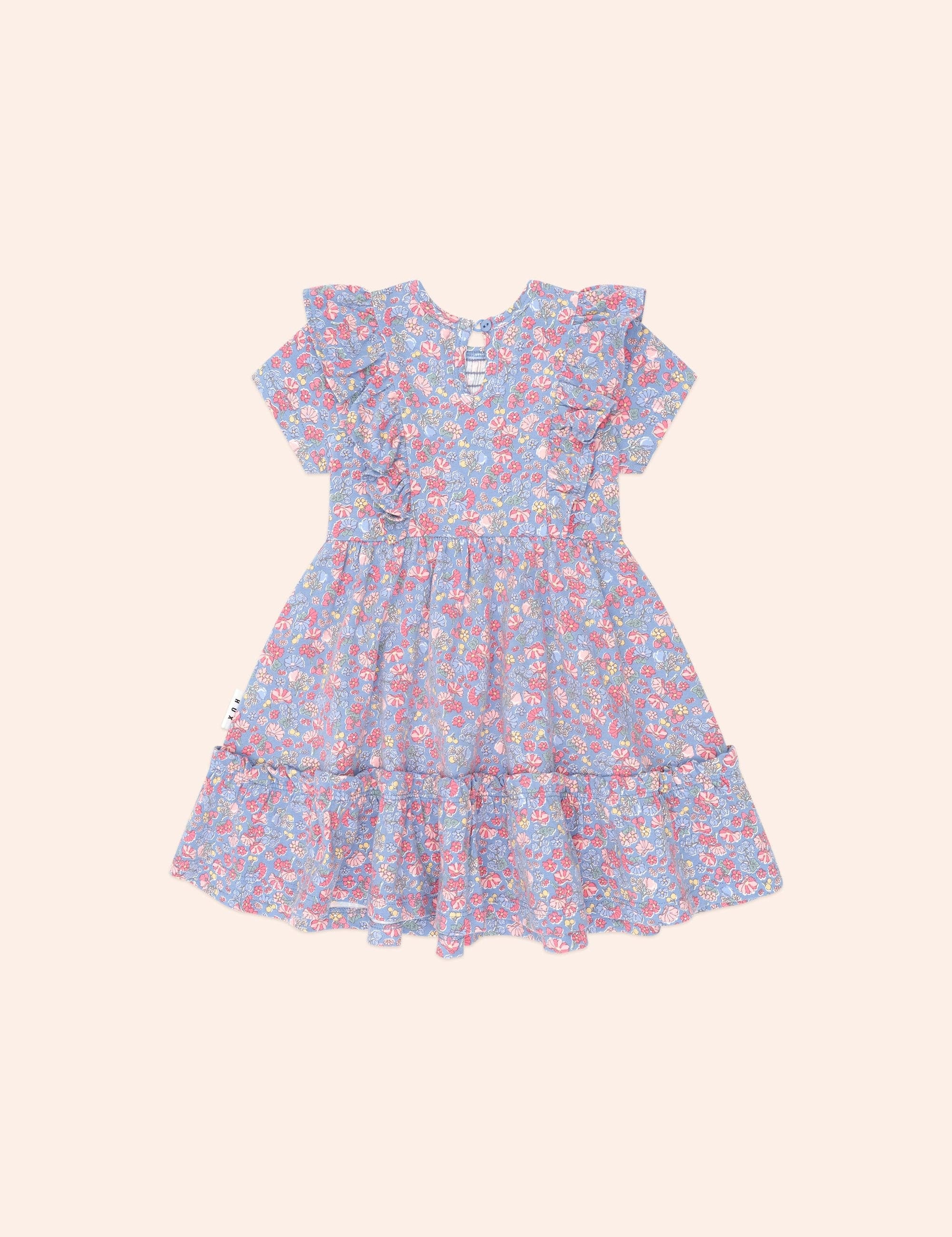 Vintage Floral Shirred Dress DRESS Huxbaby