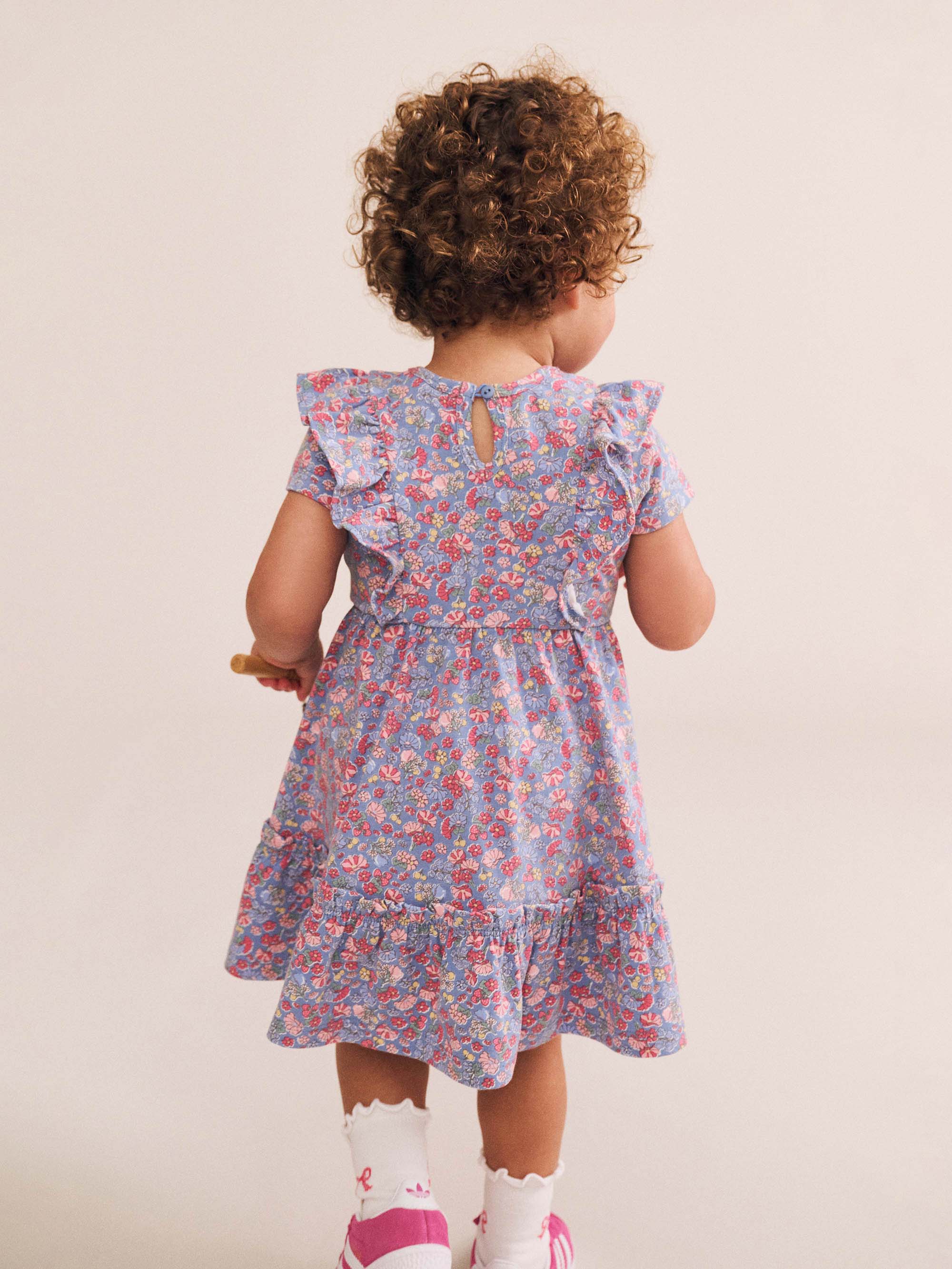 Vintage Floral Shirred Dress DRESS Huxbaby